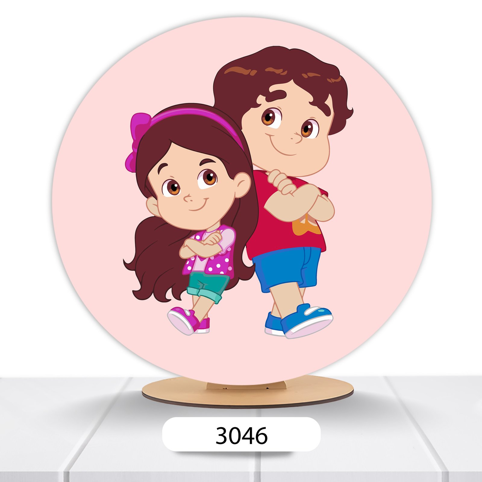 Painel Redondo Maria Clara E JP 50x50cm - Imagem 15