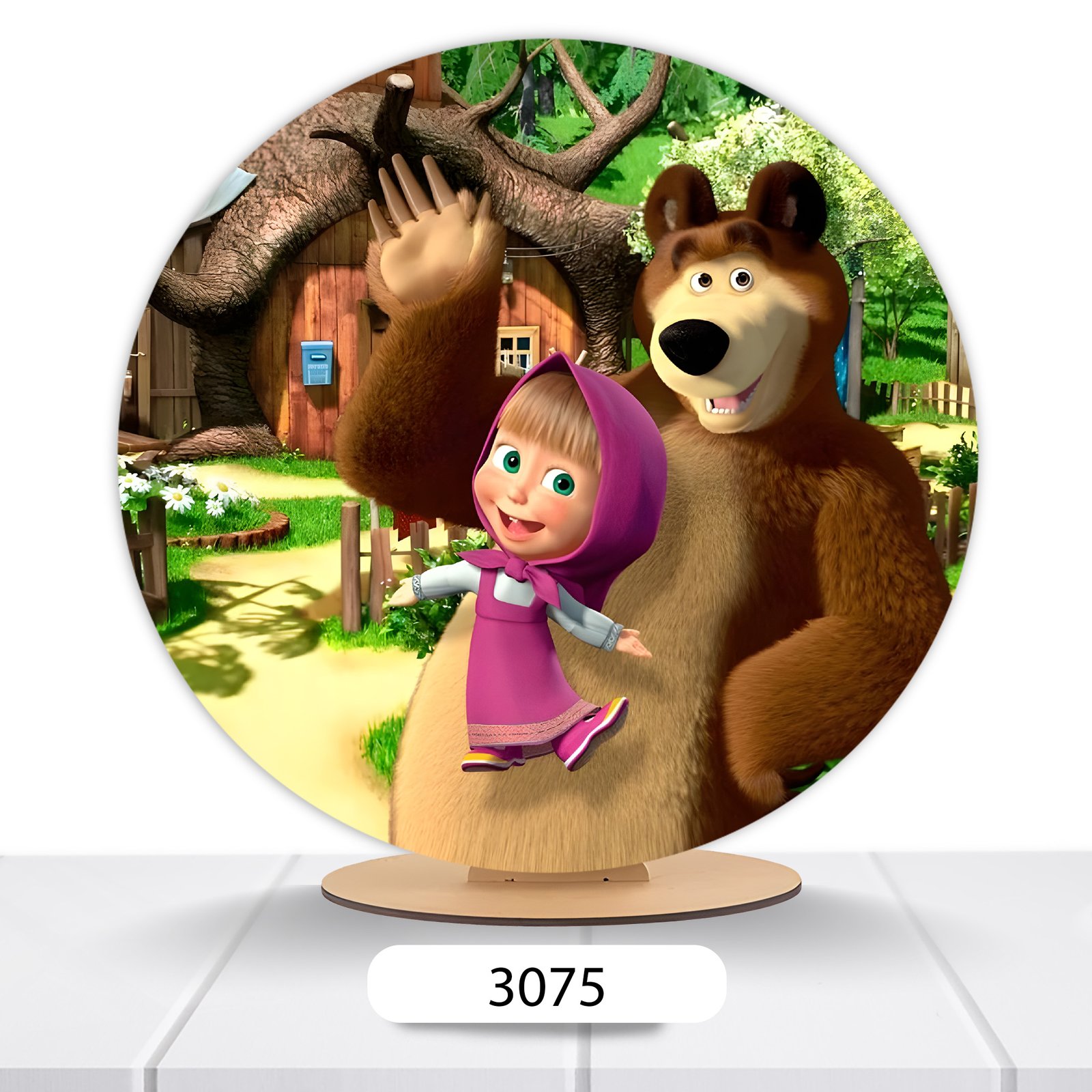 Painel Redondo Masha E O Urso 50x50cm - Imagem 15
