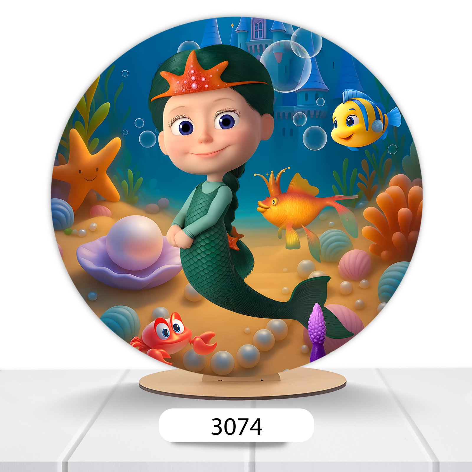 Painel Redondo Masha E O Urso 50x50cm - Imagem 14