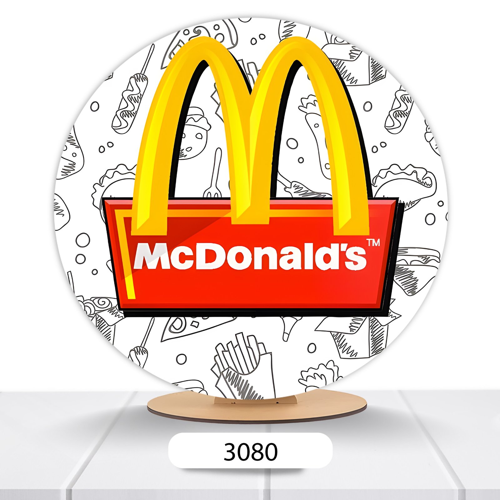 Painel Redondo MC Donalds 50x50cm - Imagem 2