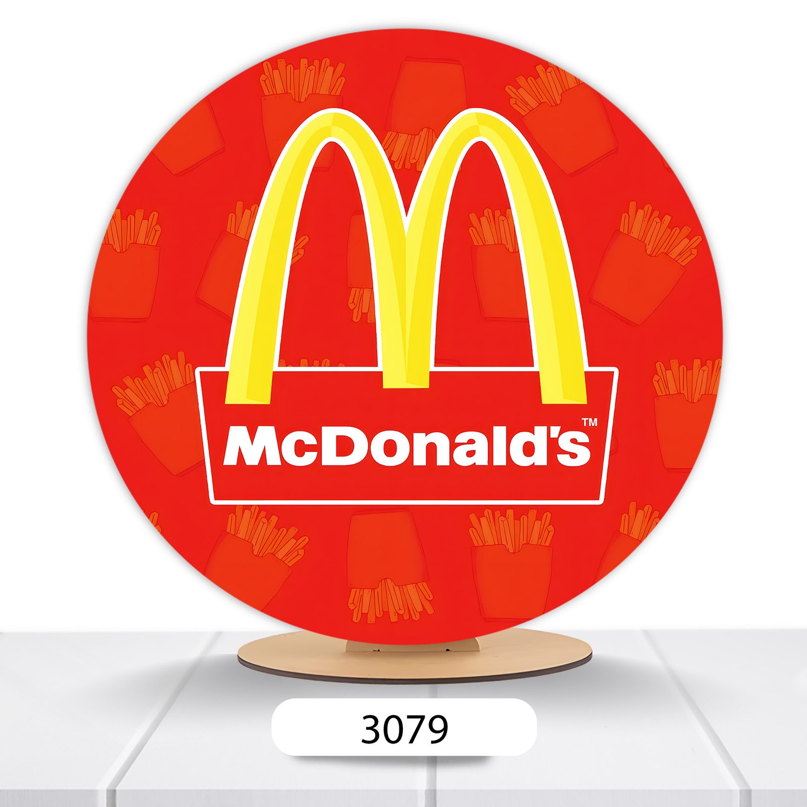 Painel Redondo MC Donalds 50x50cm