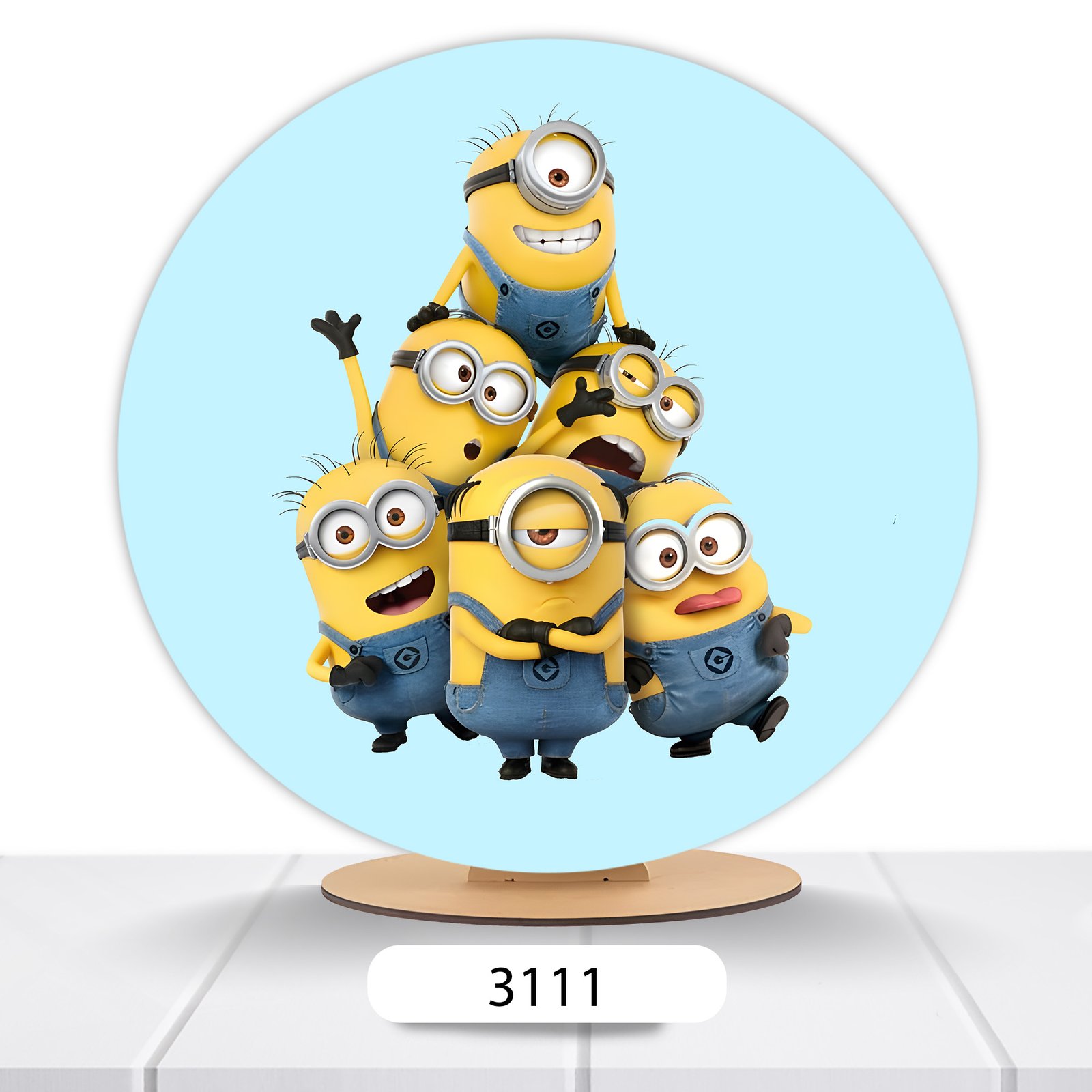 Painel Redondo Minions/Meu Malvado Favorito 50x50cm - Imagem 3