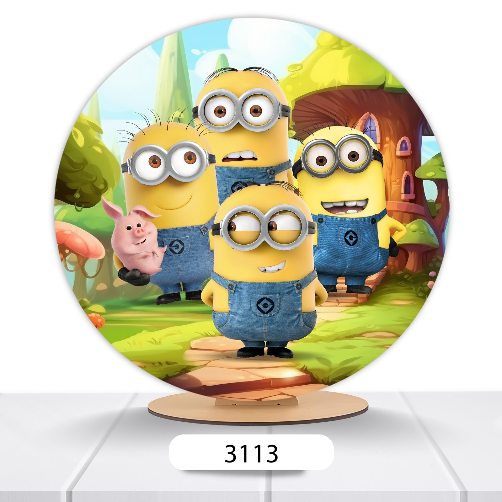 Painel Redondo Minions/Meu Malvado Favorito 50x50cm - Imagem 5