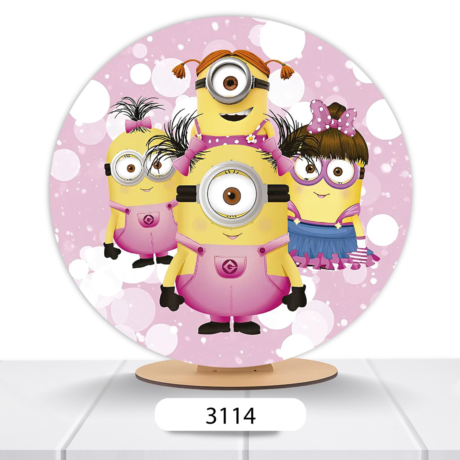 Painel Redondo Minions/Meu Malvado Favorito 50x50cm - Imagem 6