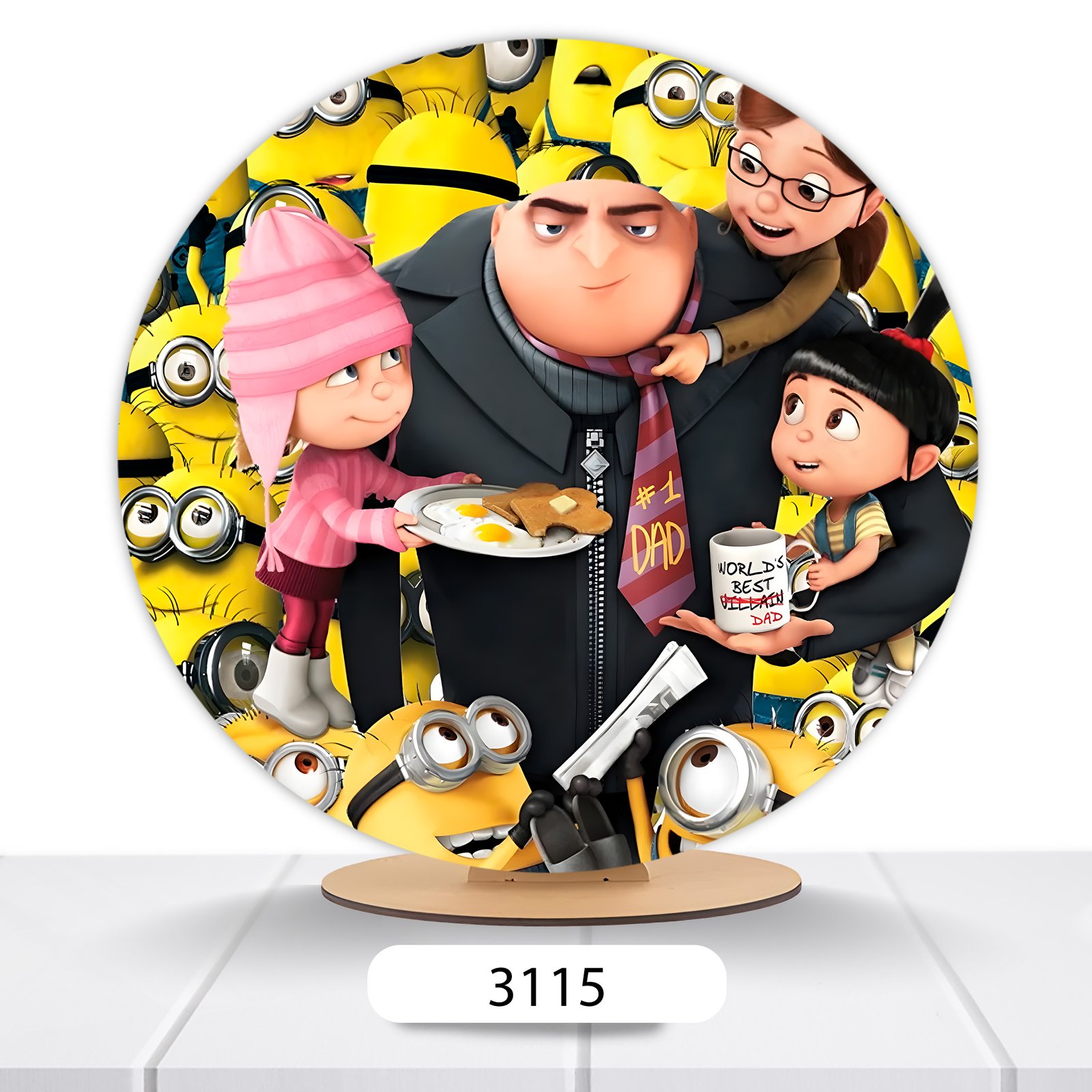 Painel Redondo Minions/Meu Malvado Favorito 50x50cm - Imagem 7