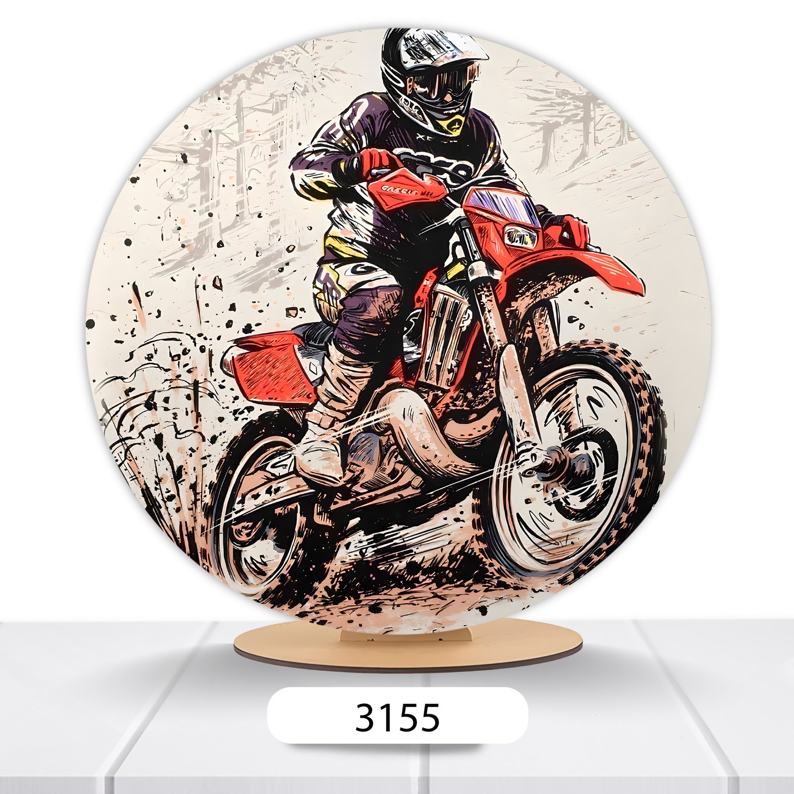 Painel Redondo Moto 50x50cm - Imagem 4