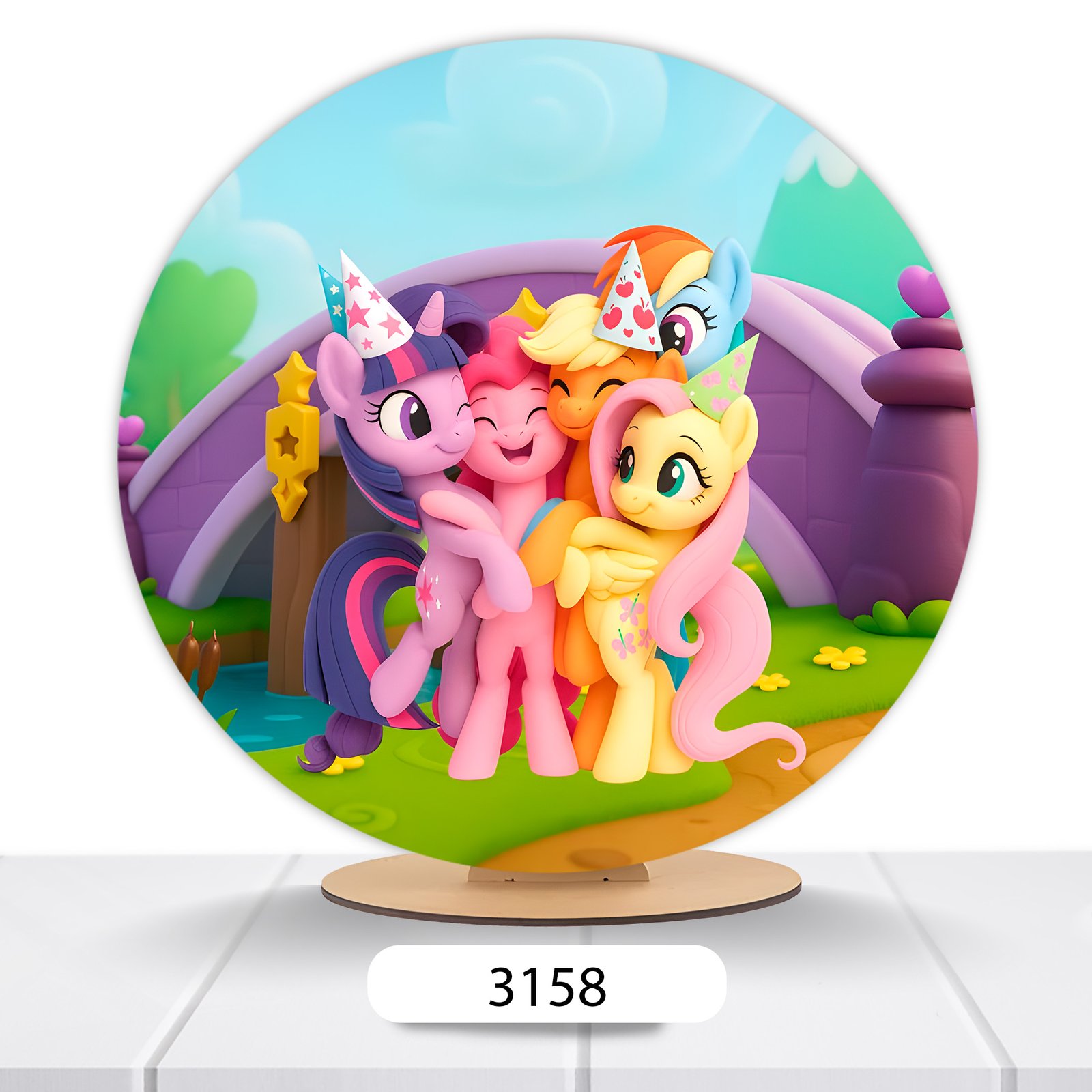 Painel Redondo My Little Pony 50x50cm - Imagem 3