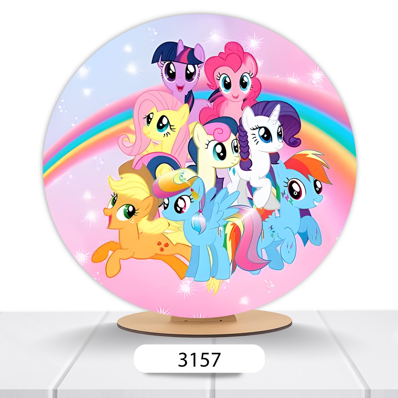 Painel Redondo My Little Pony 50x50cm - Imagem 2
