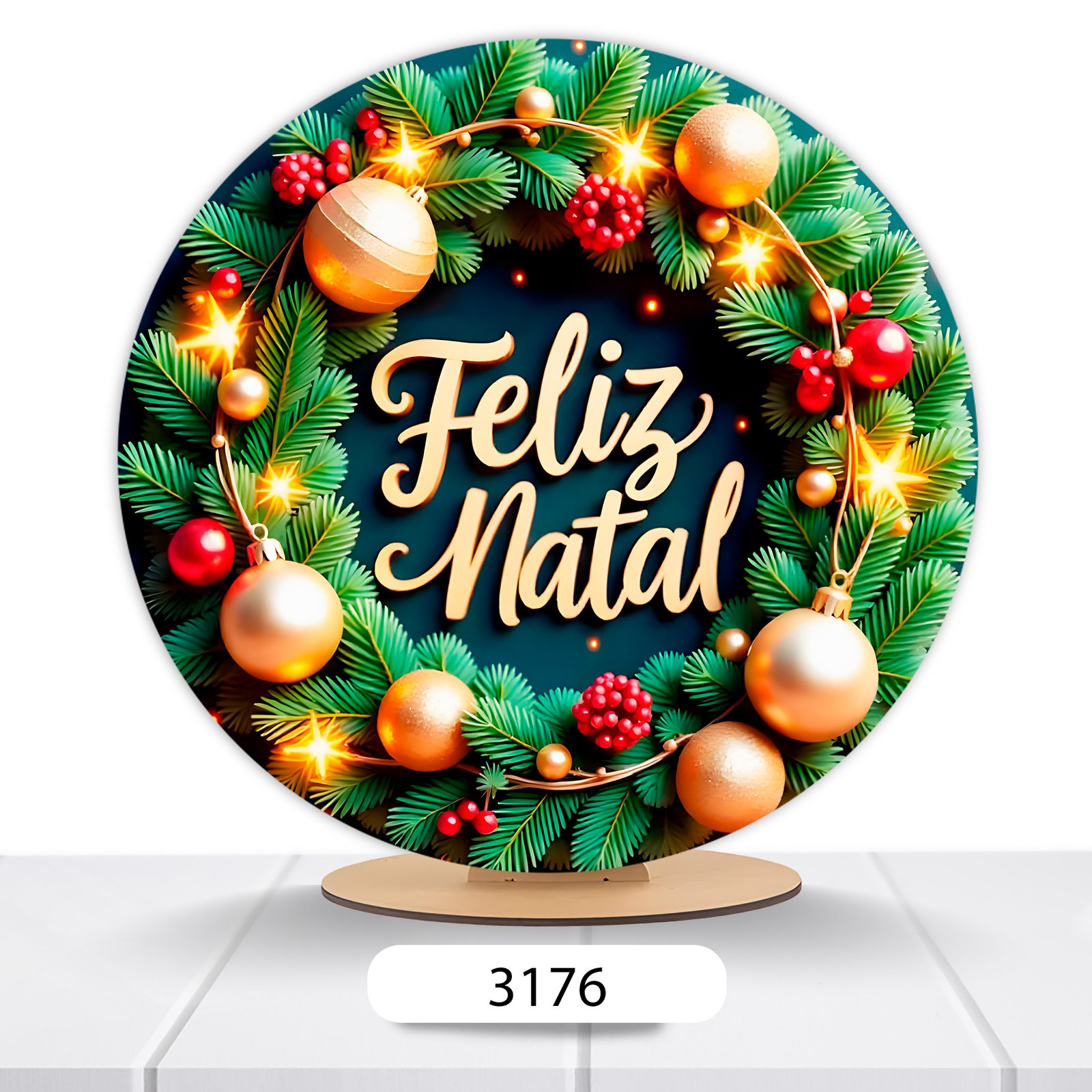 Painel Redondo Natal 50x50cm - Imagem 14