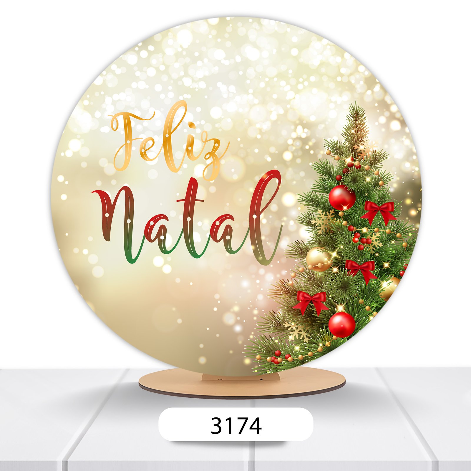 Painel Redondo Natal 50x50cm - Imagem 12