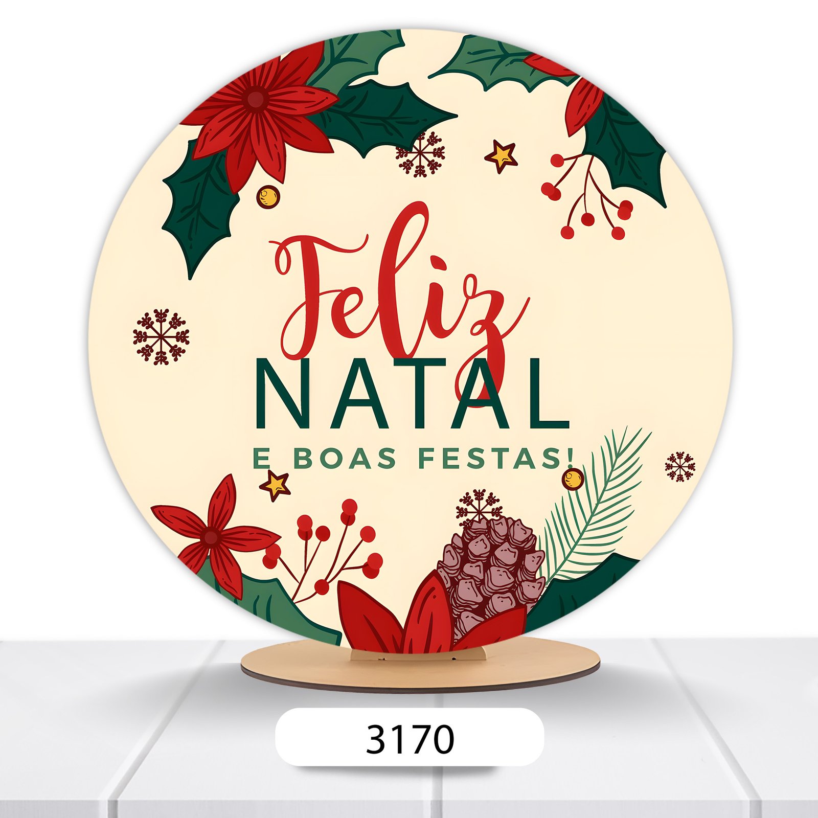 Painel Redondo Natal 50x50cm - Imagem 8