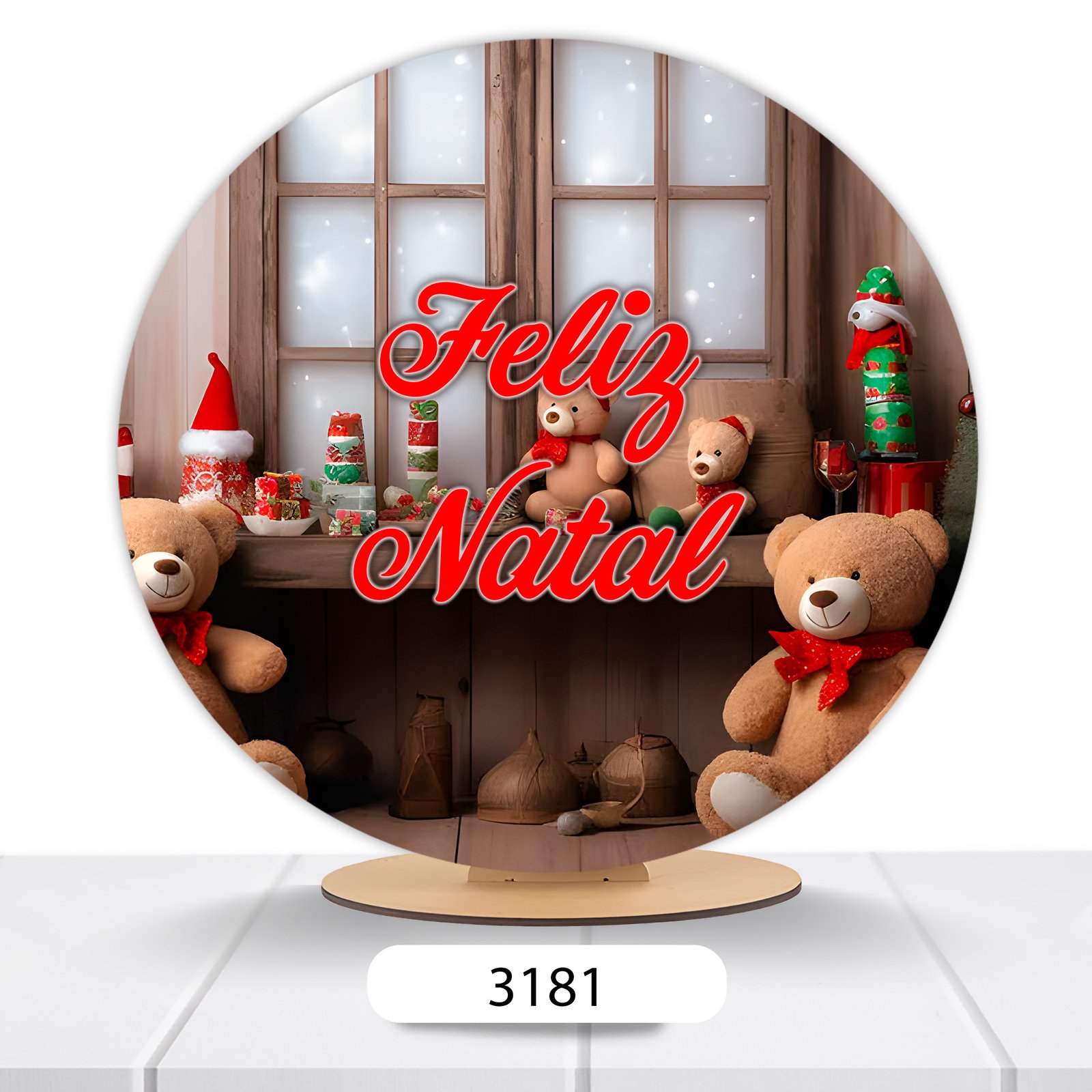 Painel Redondo Natal 50x50cm - Imagem 19