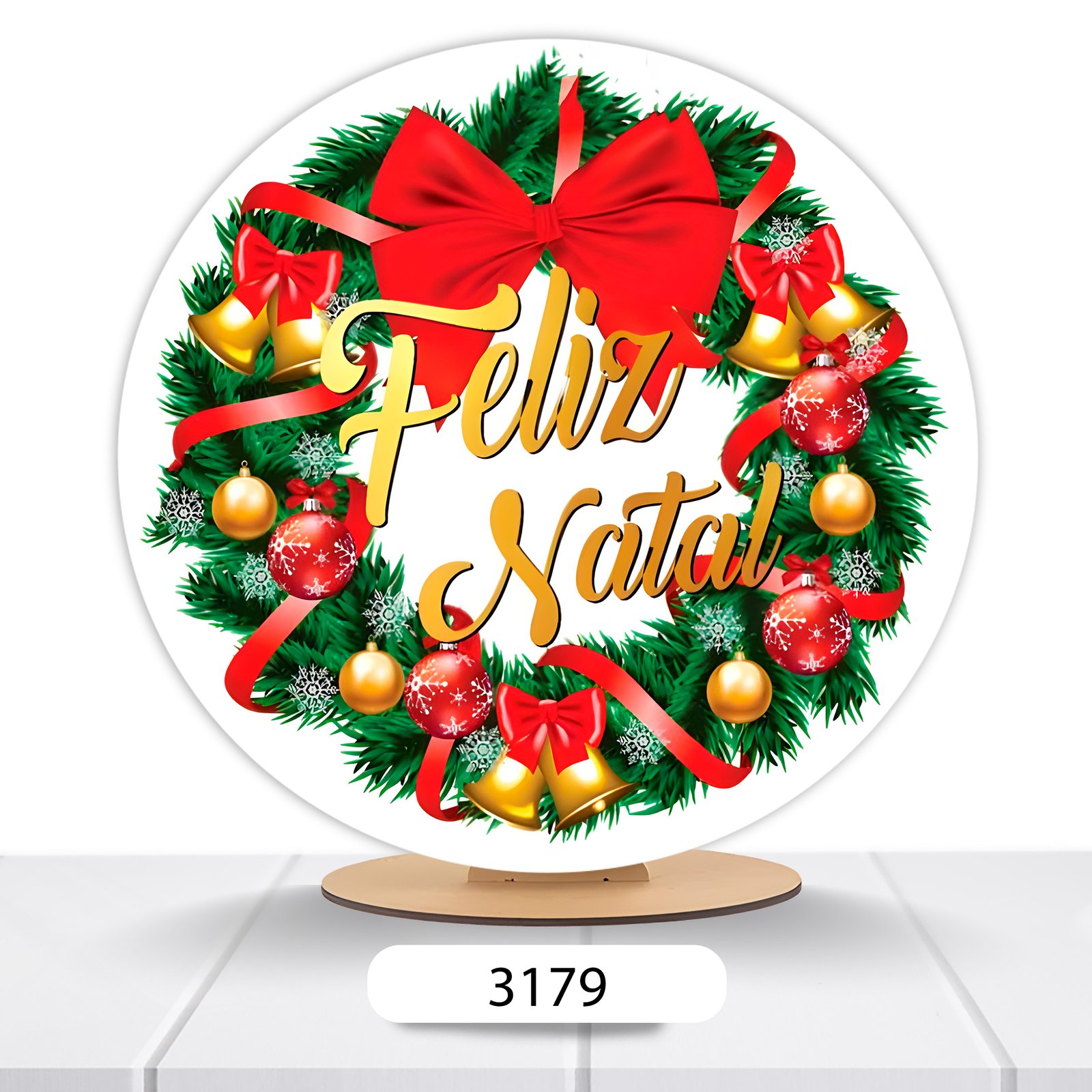 Painel Redondo Natal 50x50cm - Imagem 17