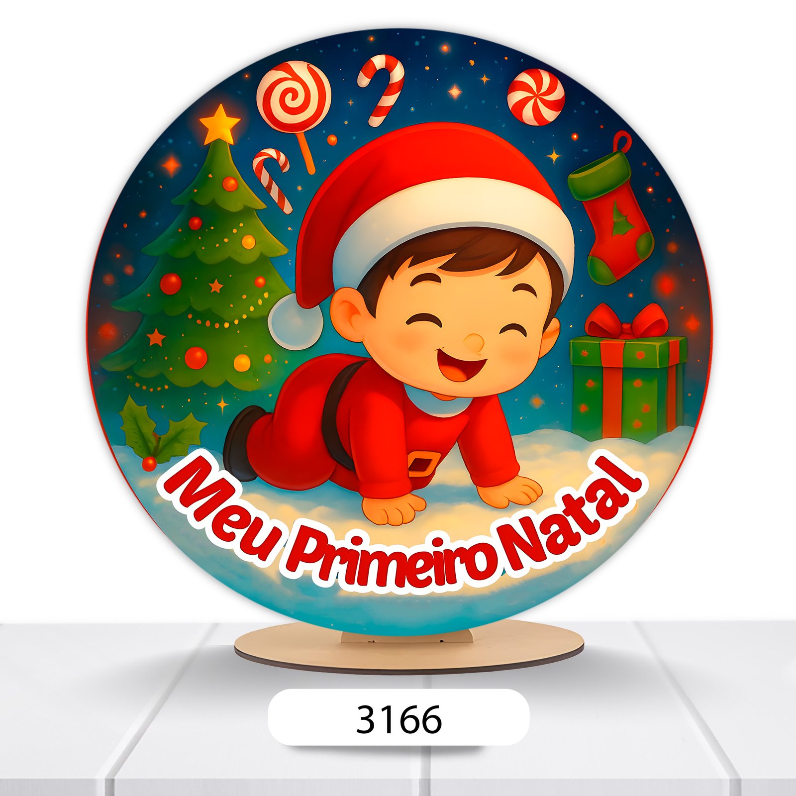 Painel Redondo Natal 50x50cm - Imagem 4
