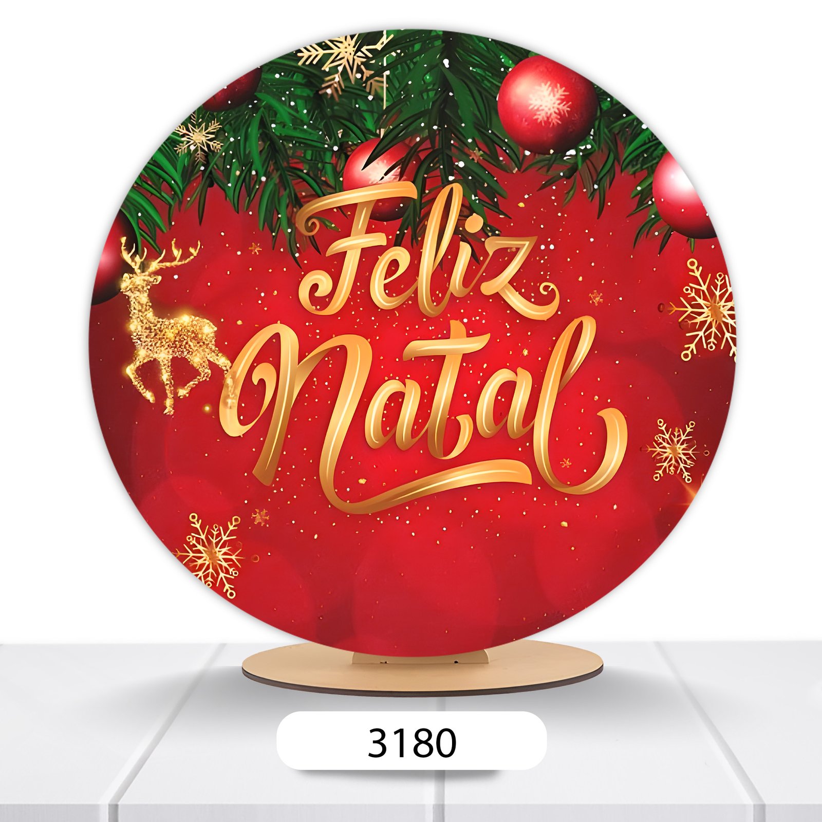 Painel Redondo Natal 50x50cm - Imagem 18