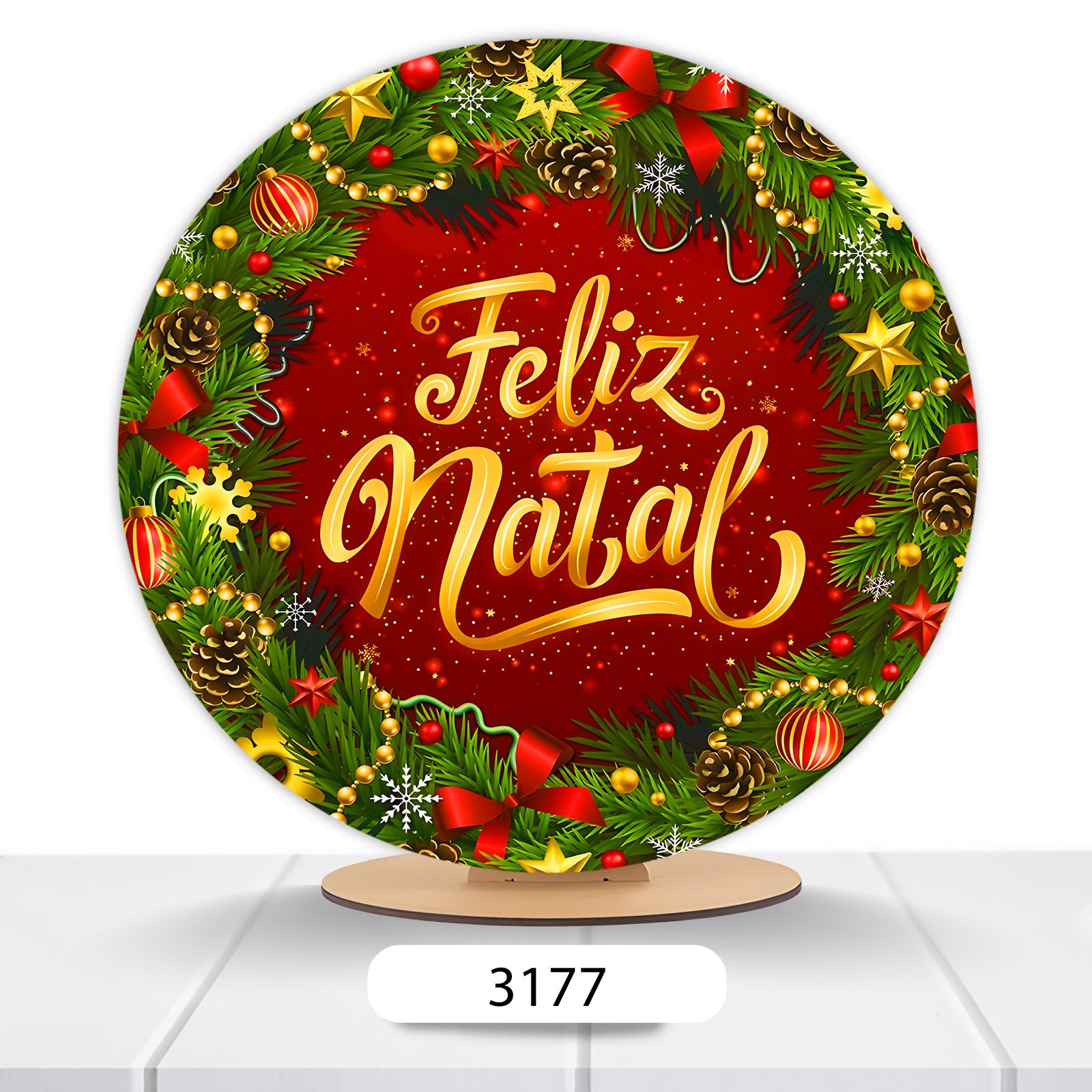 Painel Redondo Natal 50x50cm - Imagem 15