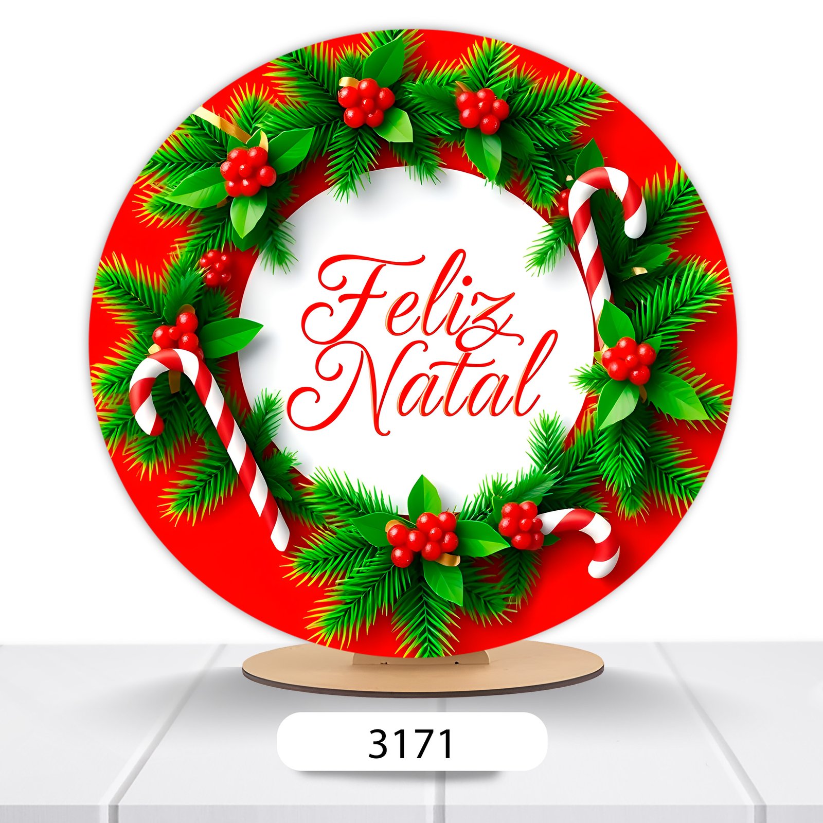 Painel Redondo Natal 50x50cm - Imagem 9