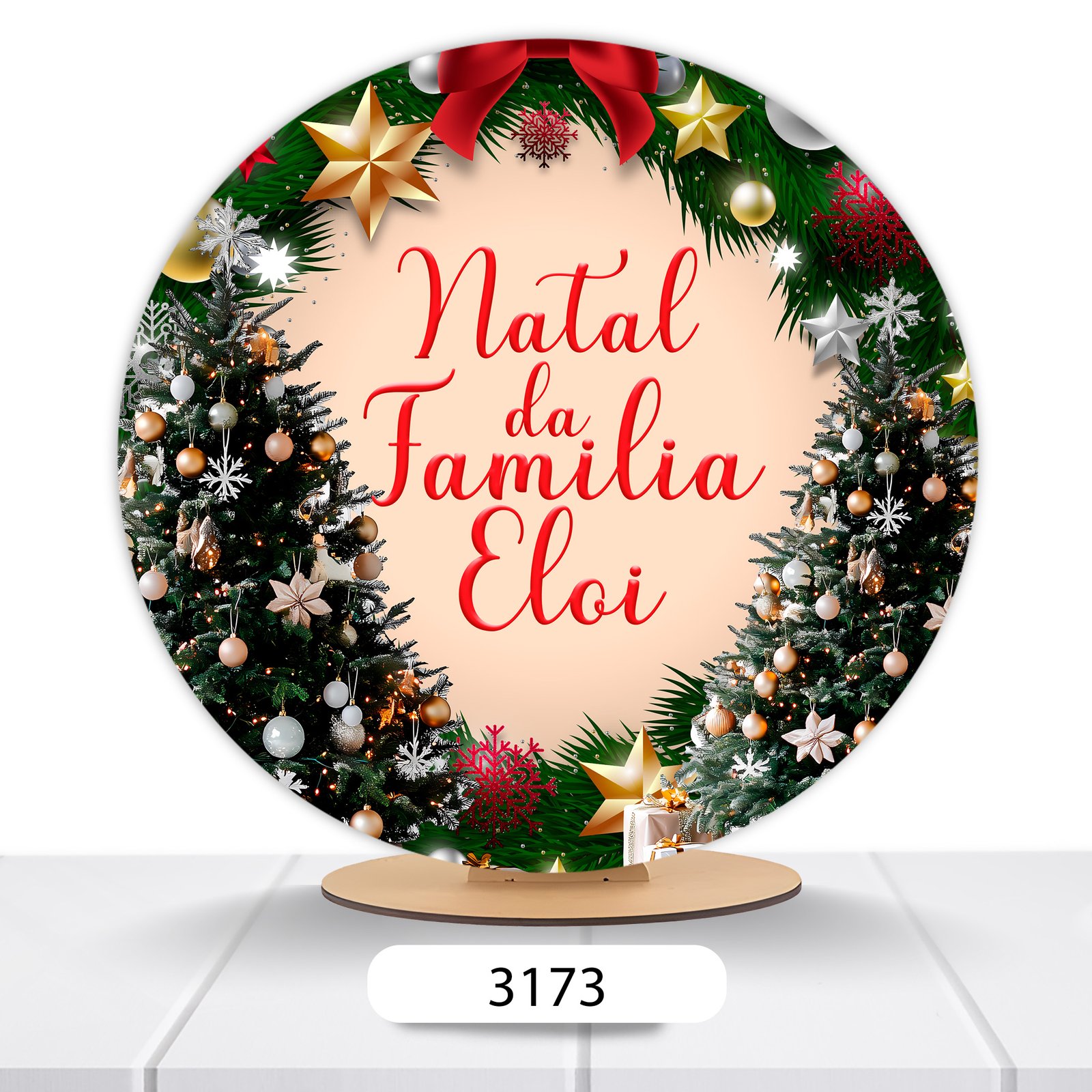 Painel Redondo Natal 50x50cm - Imagem 11
