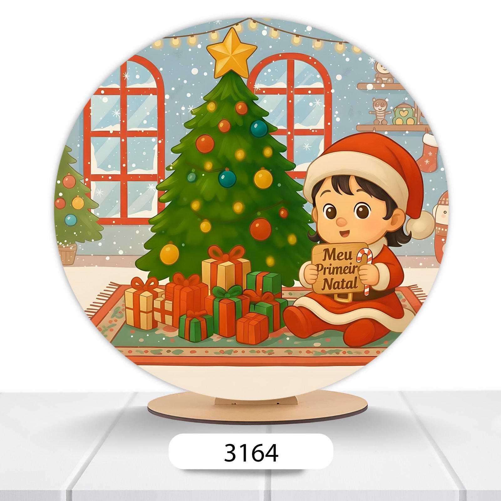 Painel Redondo Natal 50x50cm - Imagem 2