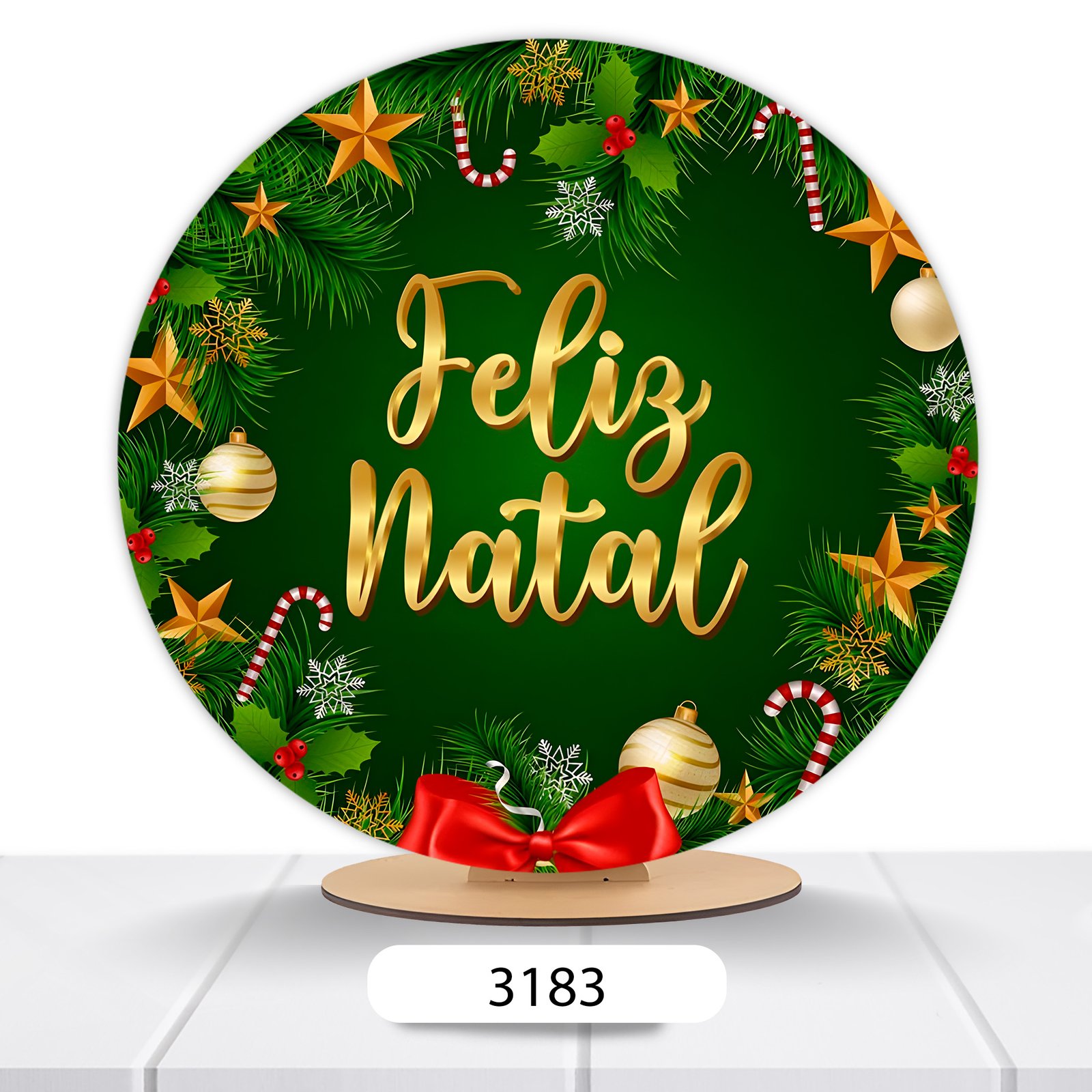 Painel Redondo Natal 50x50cm - Imagem 2