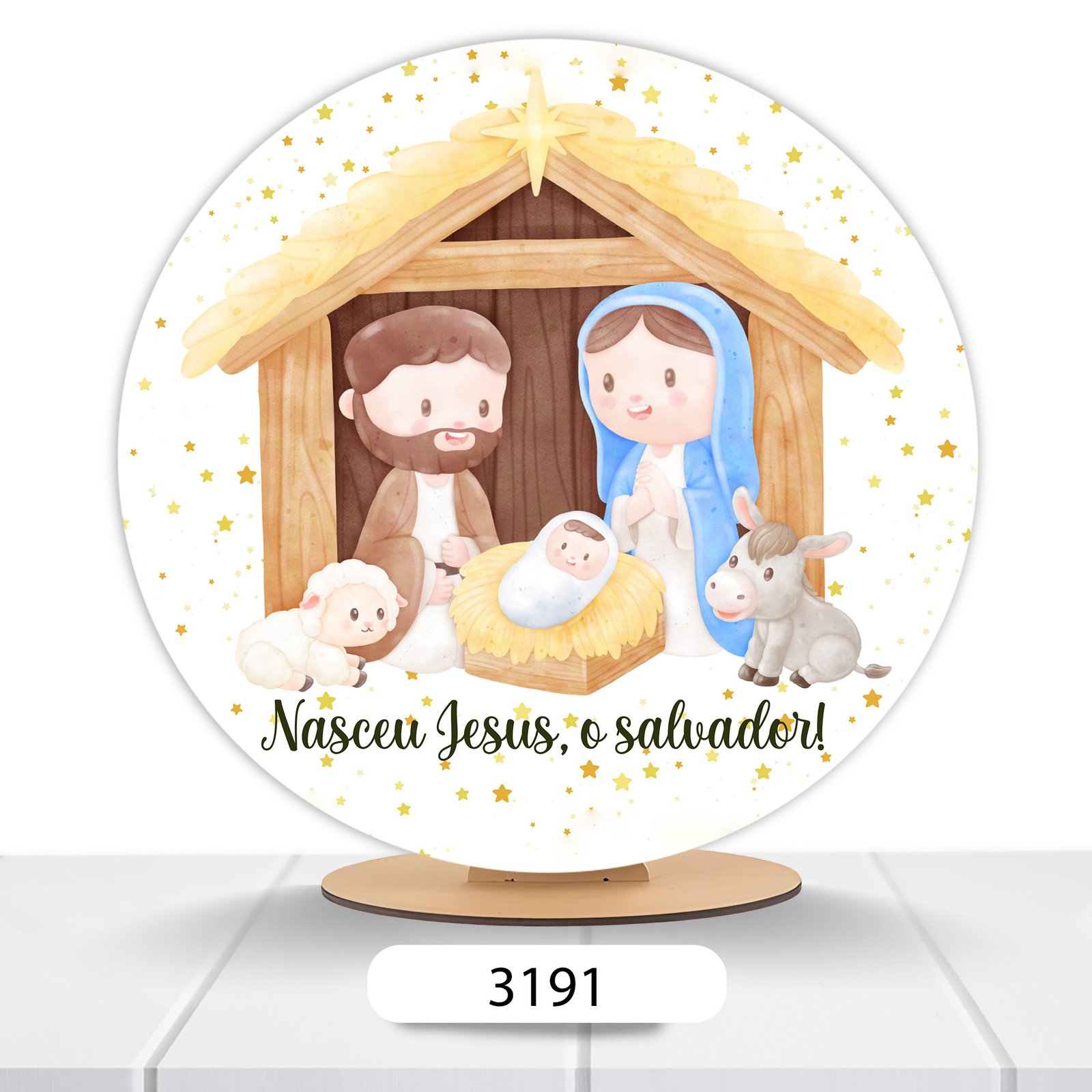 Painel Redondo Natal 50x50cm - Imagem 10