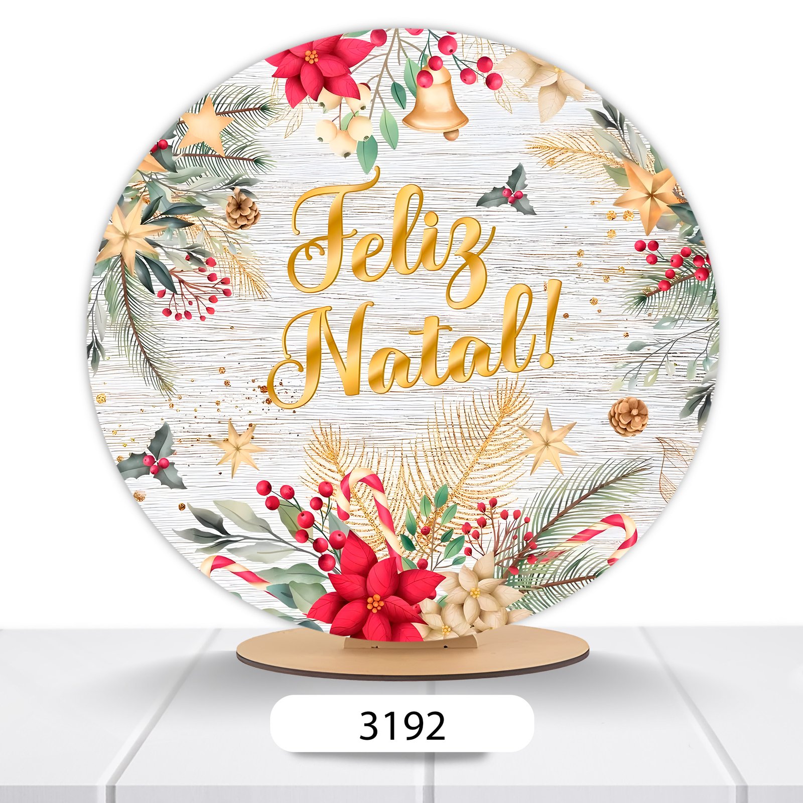 Painel Redondo Natal 50x50cm - Imagem 11