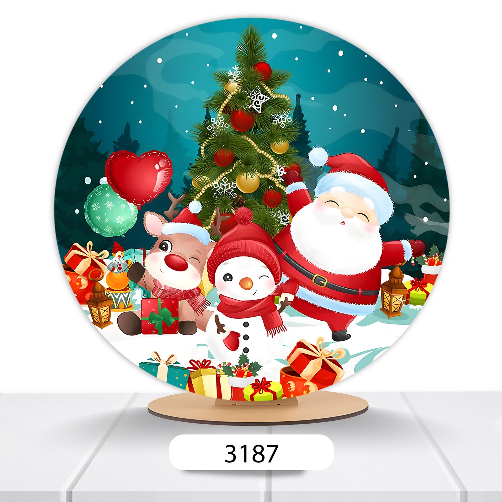 Painel Redondo Natal 50x50cm - Imagem 6