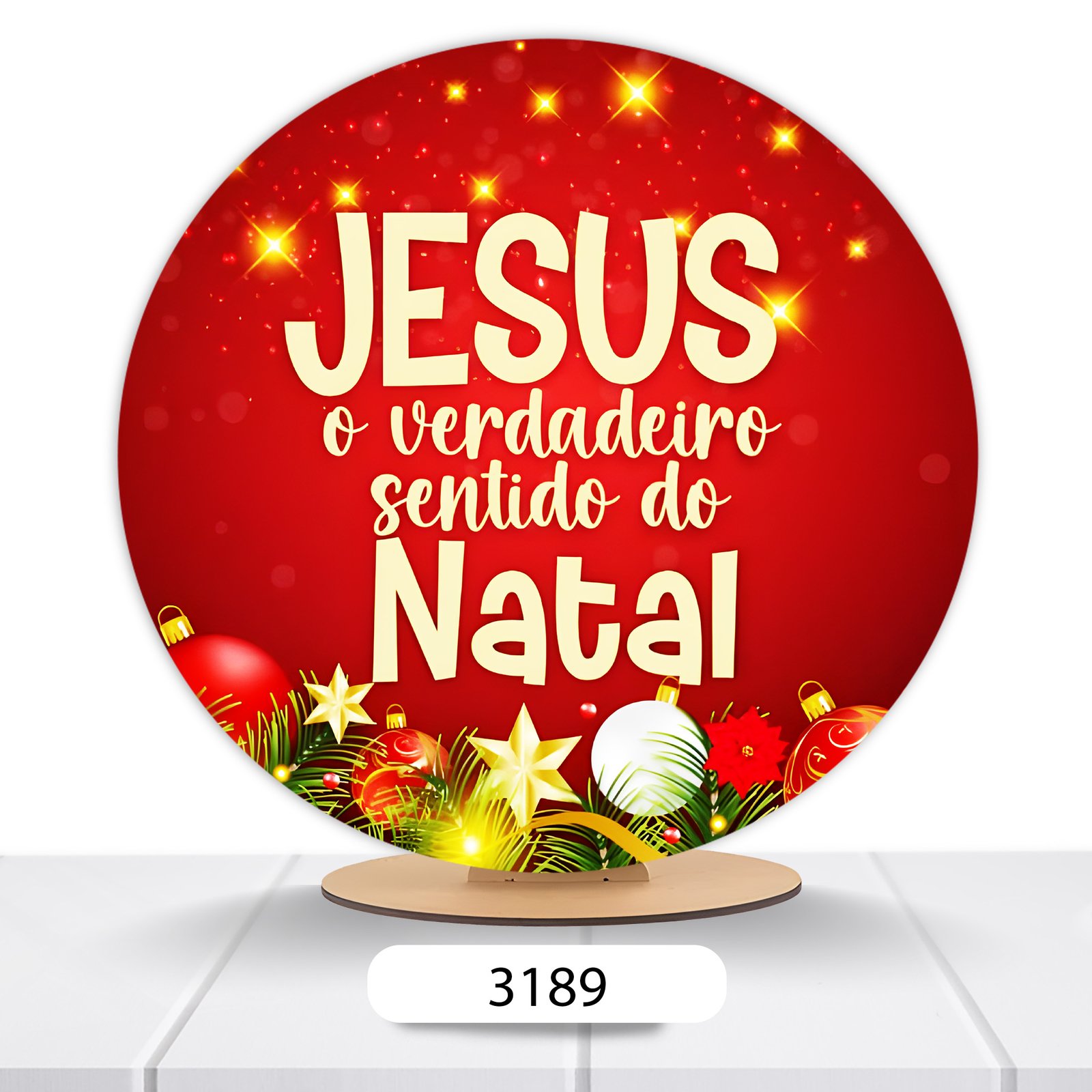 Painel Redondo Natal 50x50cm - Imagem 8