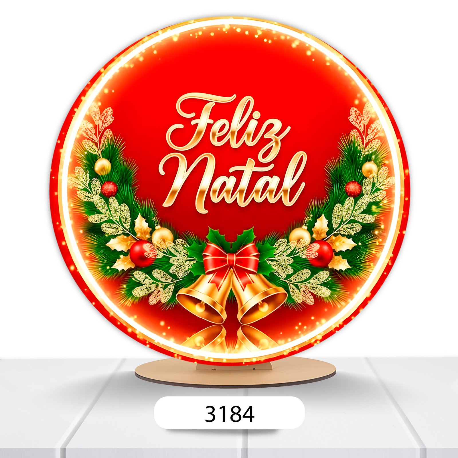 Painel Redondo Natal 50x50cm - Imagem 3