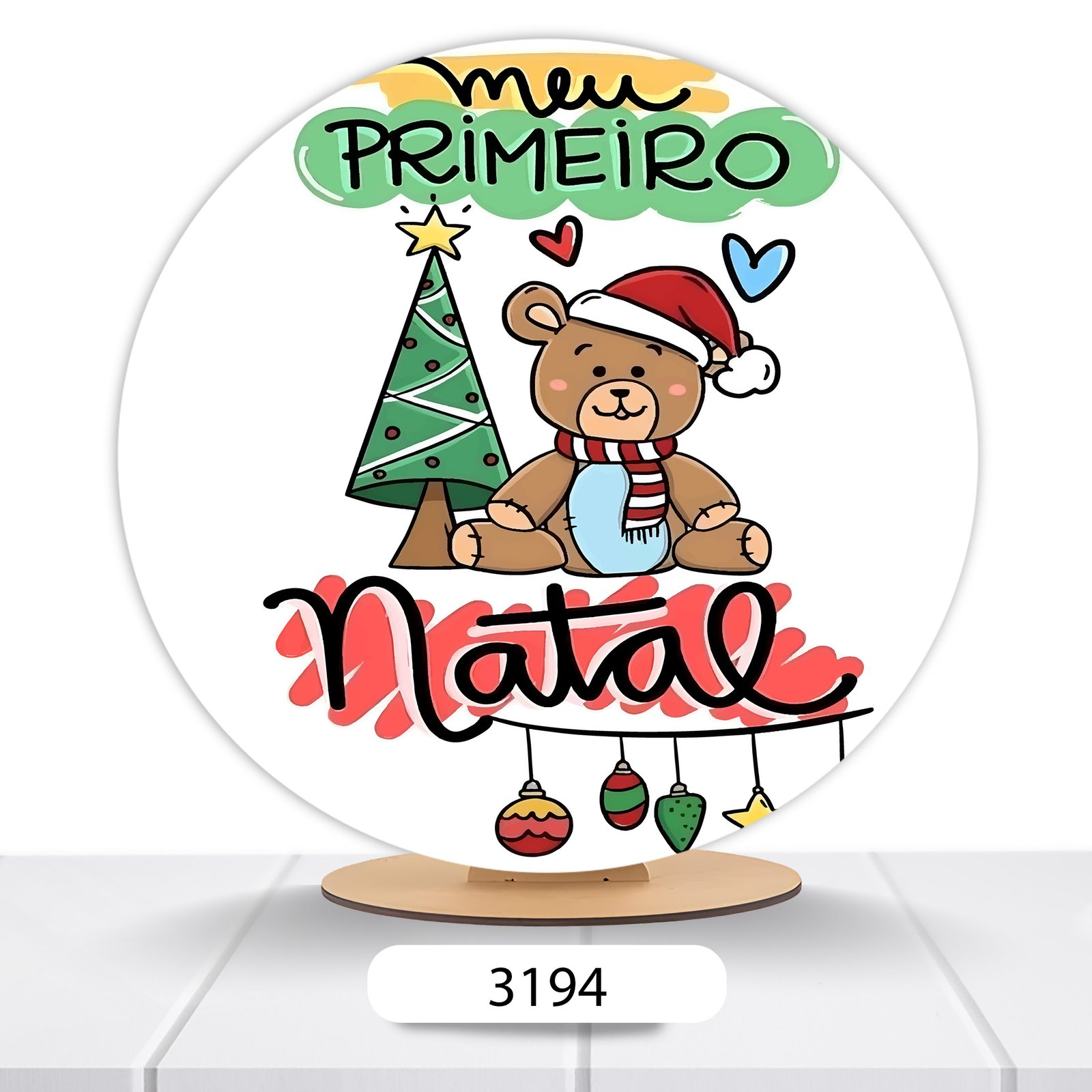 Painel Redondo Natal 50x50cm - Imagem 13