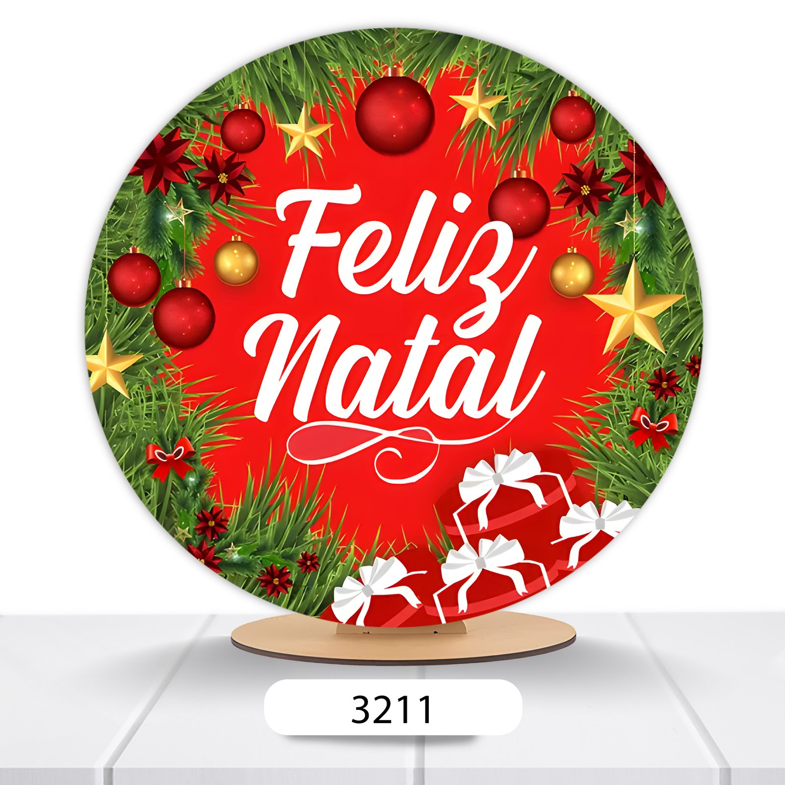Painel Redondo Natal 50x50cm - Imagem 11