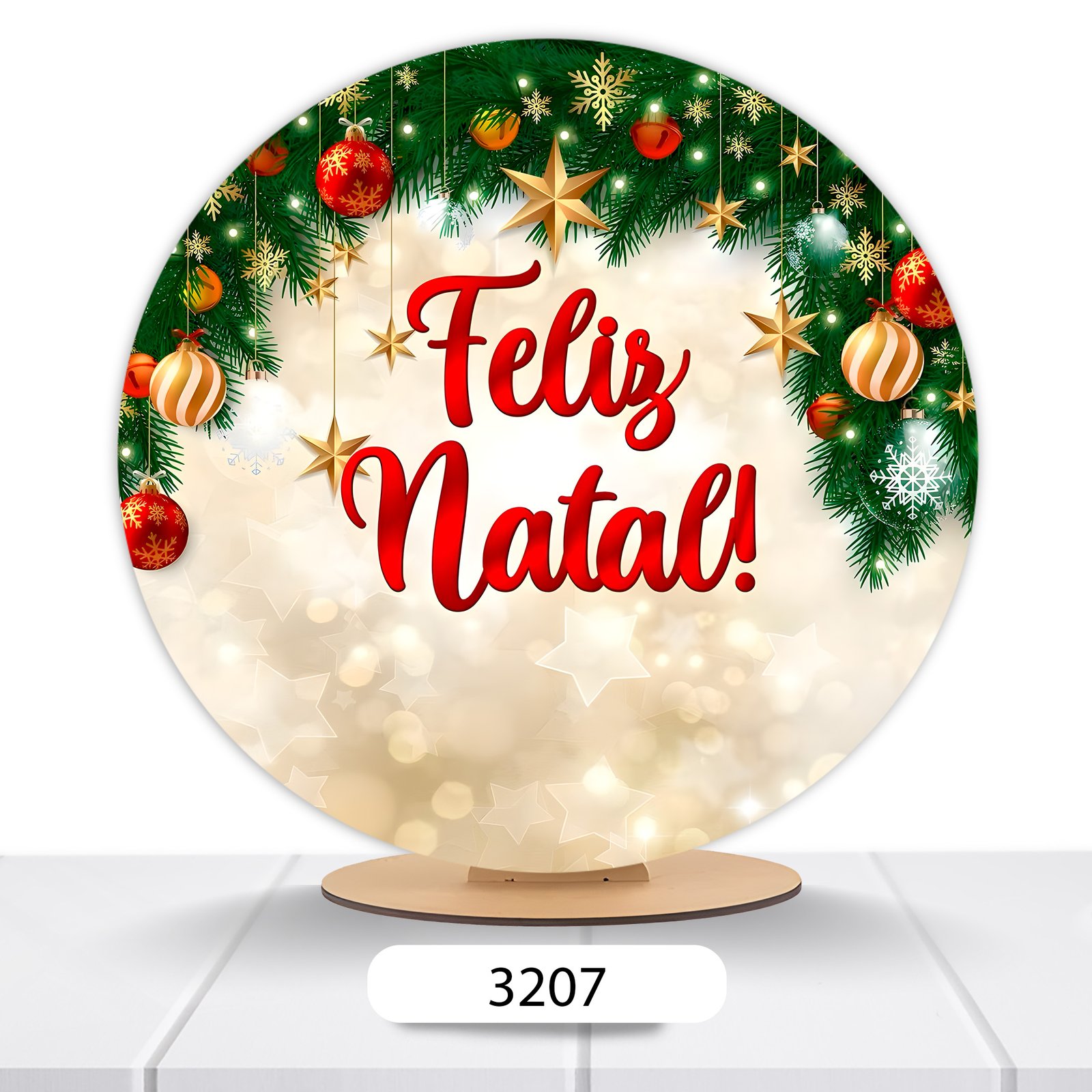 Painel Redondo Natal 50x50cm - Imagem 7