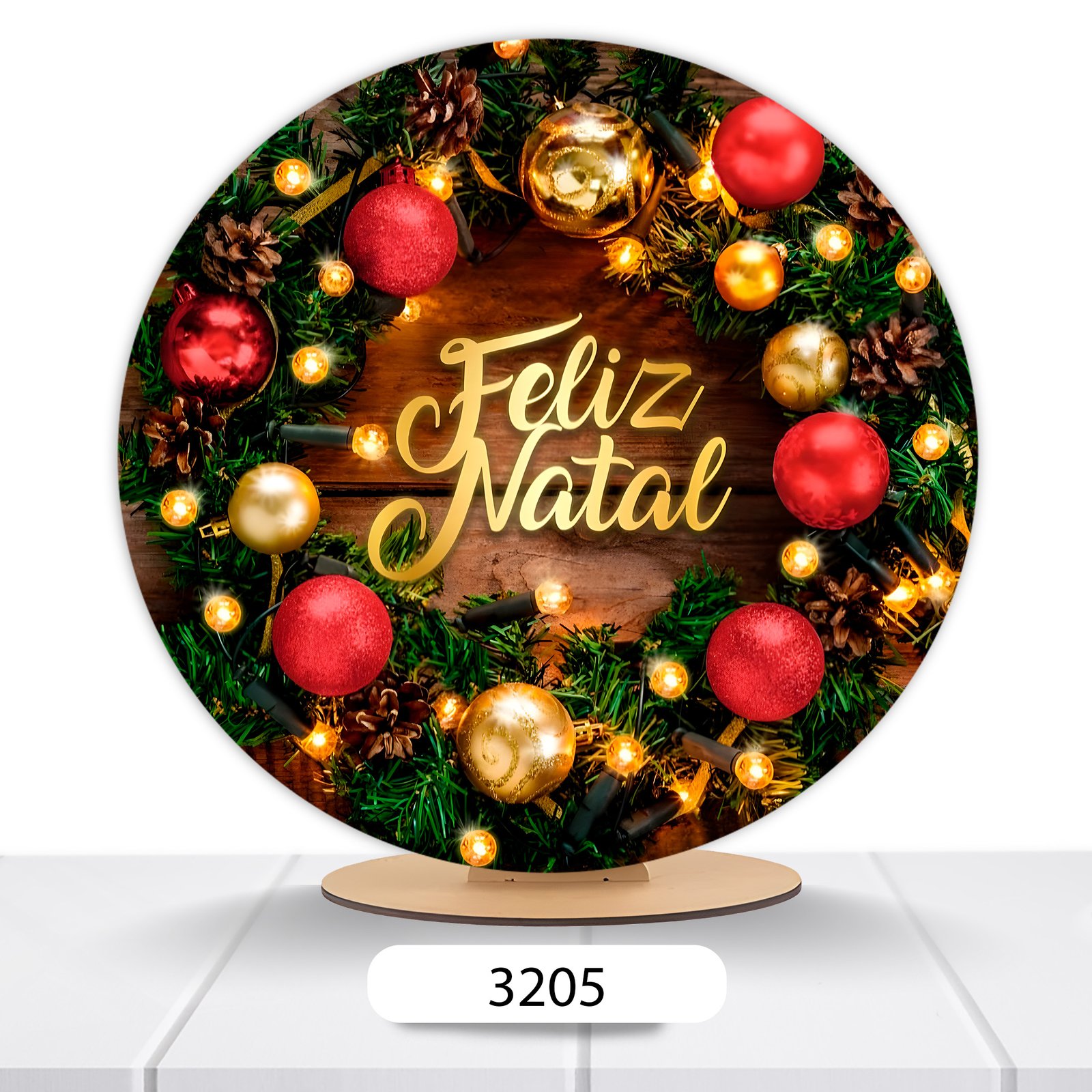 Painel Redondo Natal 50x50cm - Imagem 5