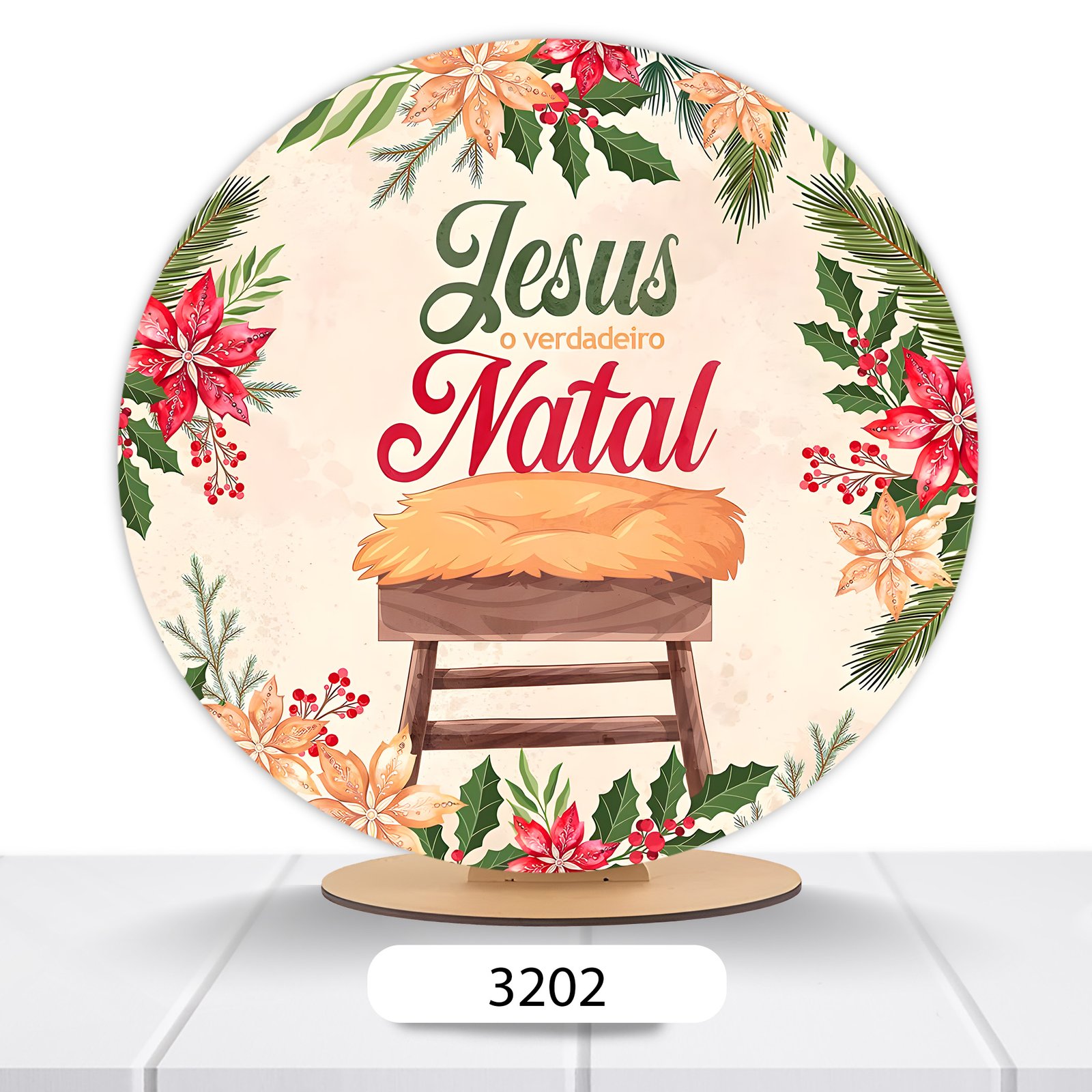 Painel Redondo Natal 50x50cm - Imagem 2
