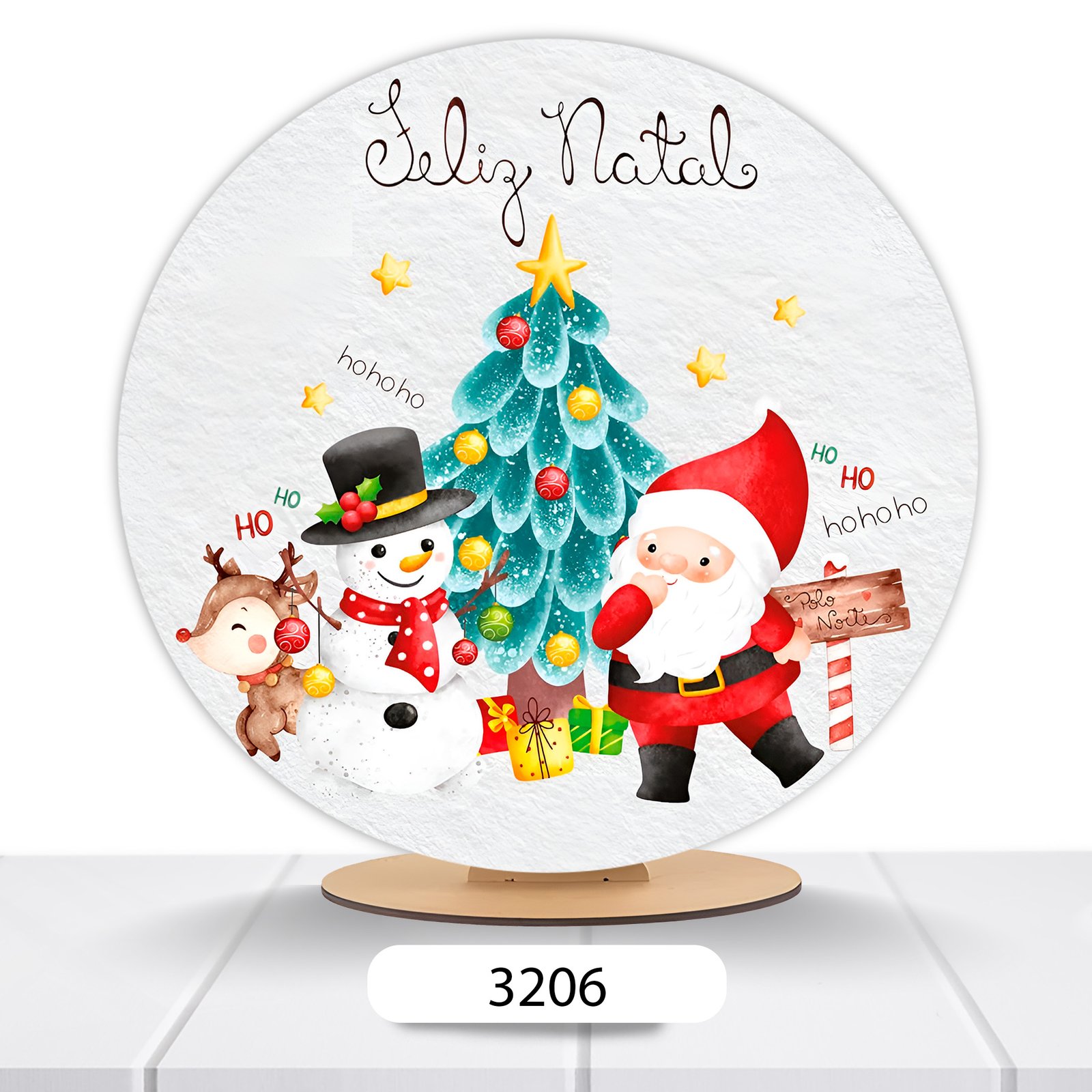 Painel Redondo Natal 50x50cm - Imagem 6