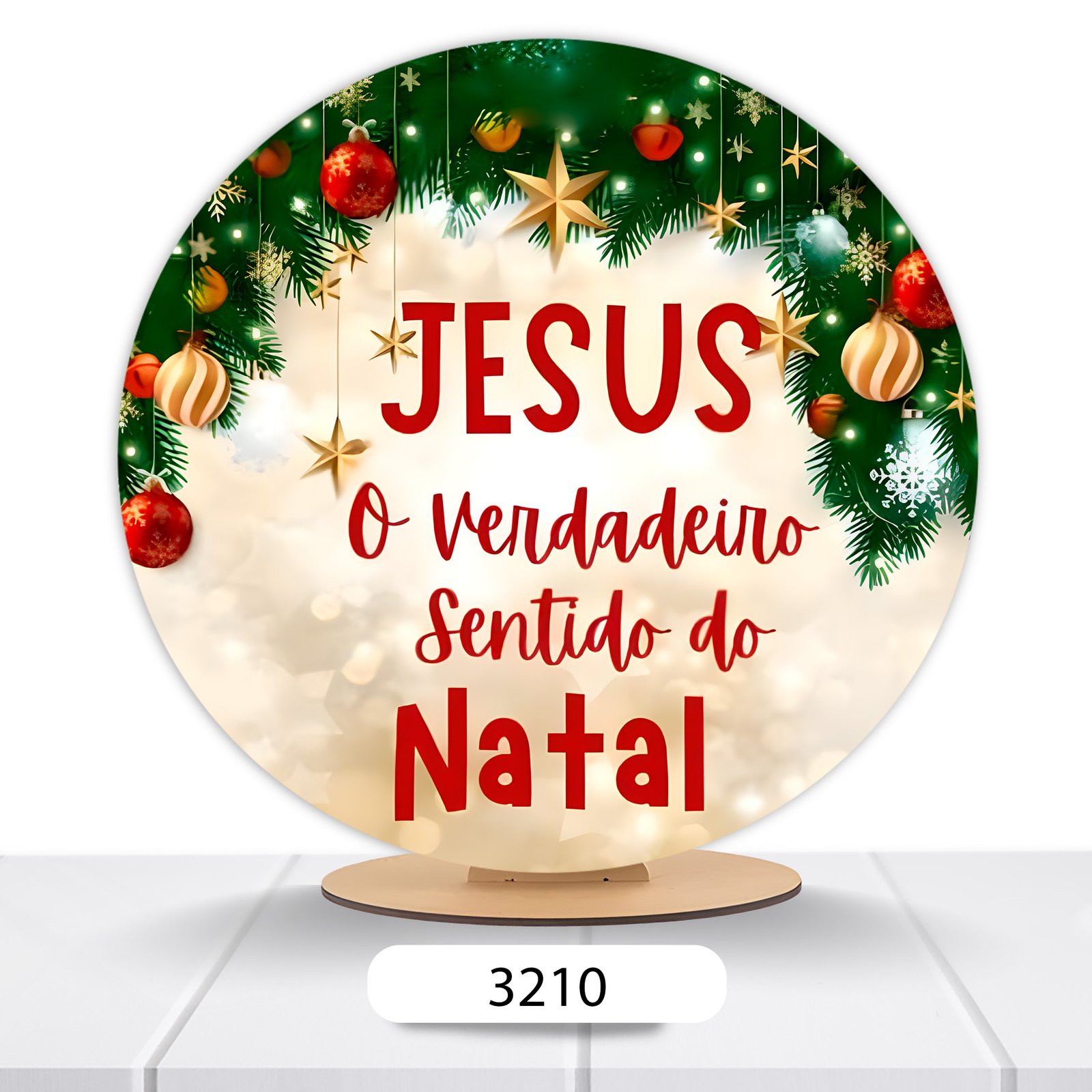 Painel Redondo Natal 50x50cm - Imagem 10