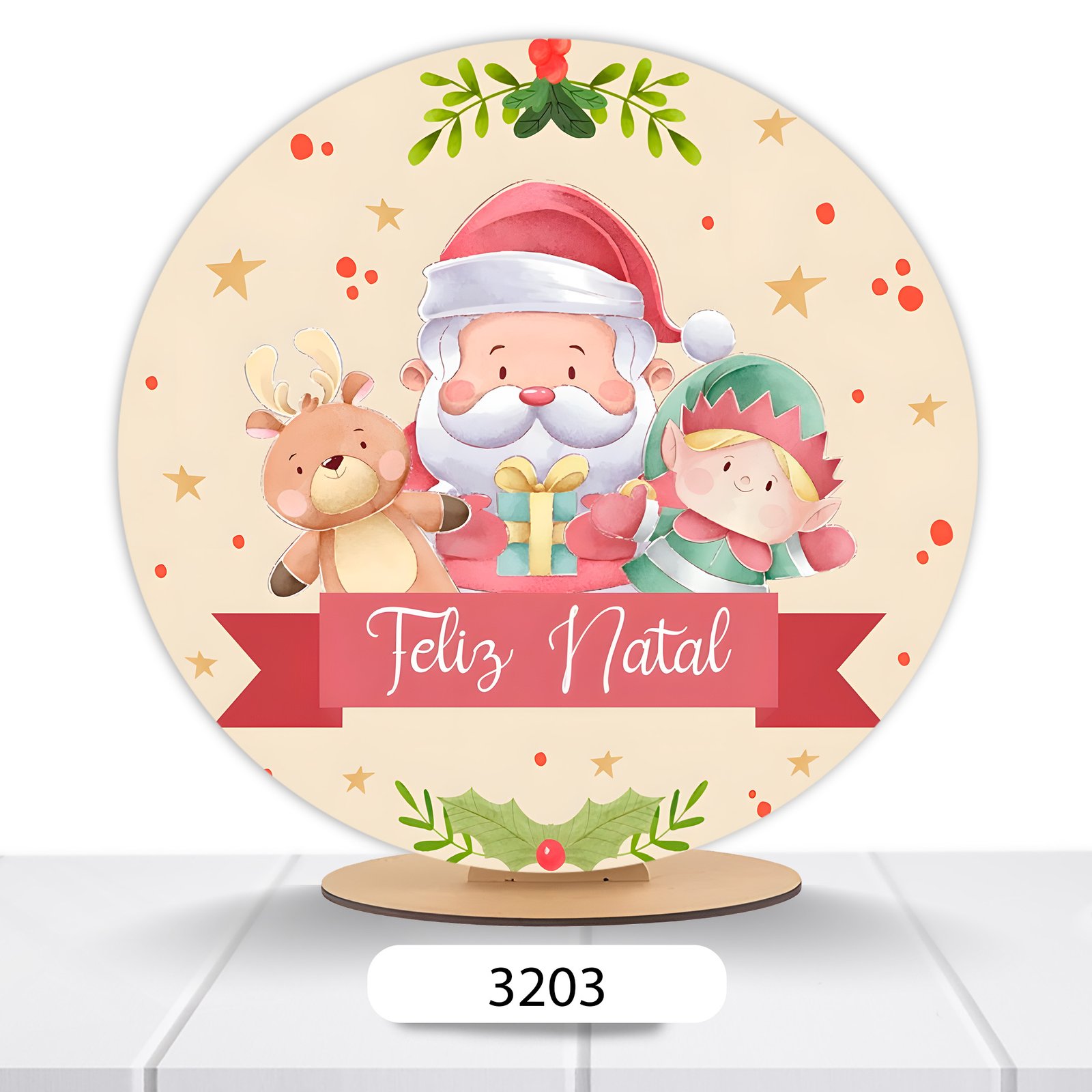 Painel Redondo Natal 50x50cm - Imagem 3