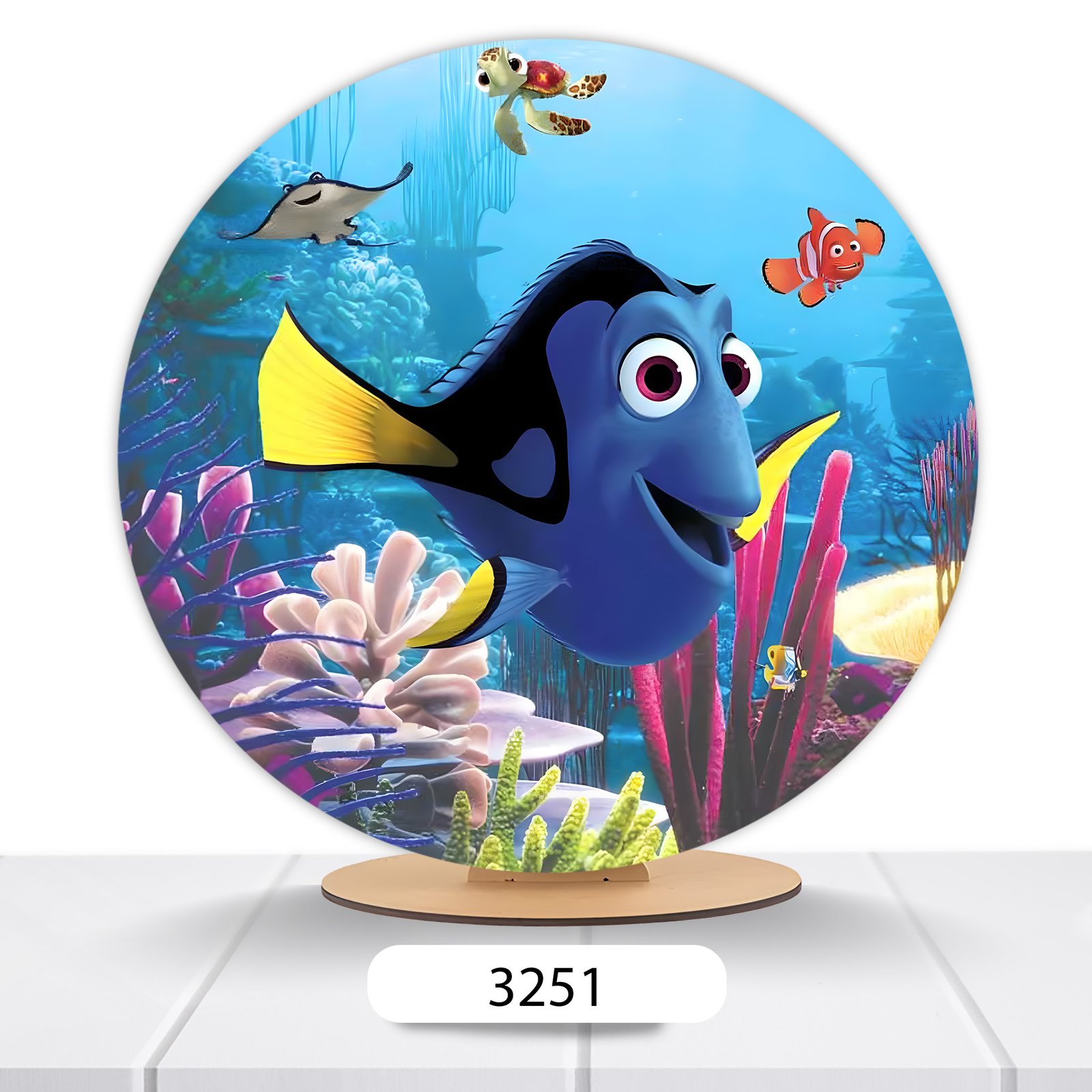 Painel Redondo Procurando Nemo 50x50cm - Imagem 4