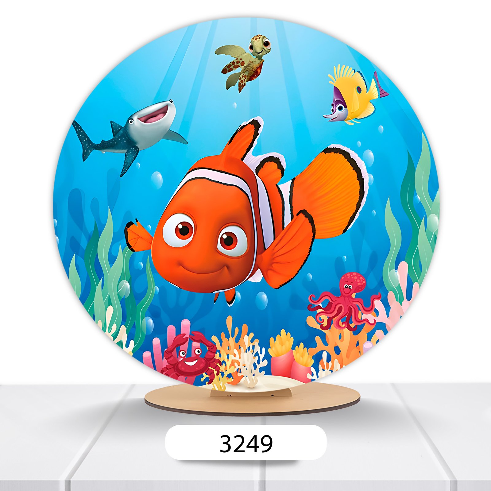 Painel Redondo Procurando Nemo 50x50cm - Imagem 2