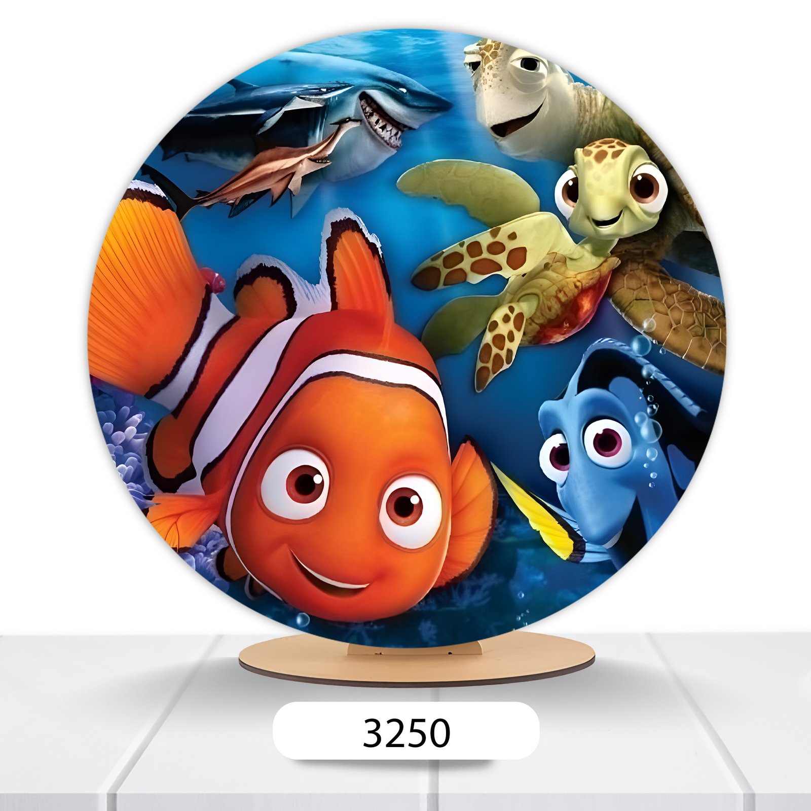Painel Redondo Procurando Nemo 50x50cm - Imagem 3