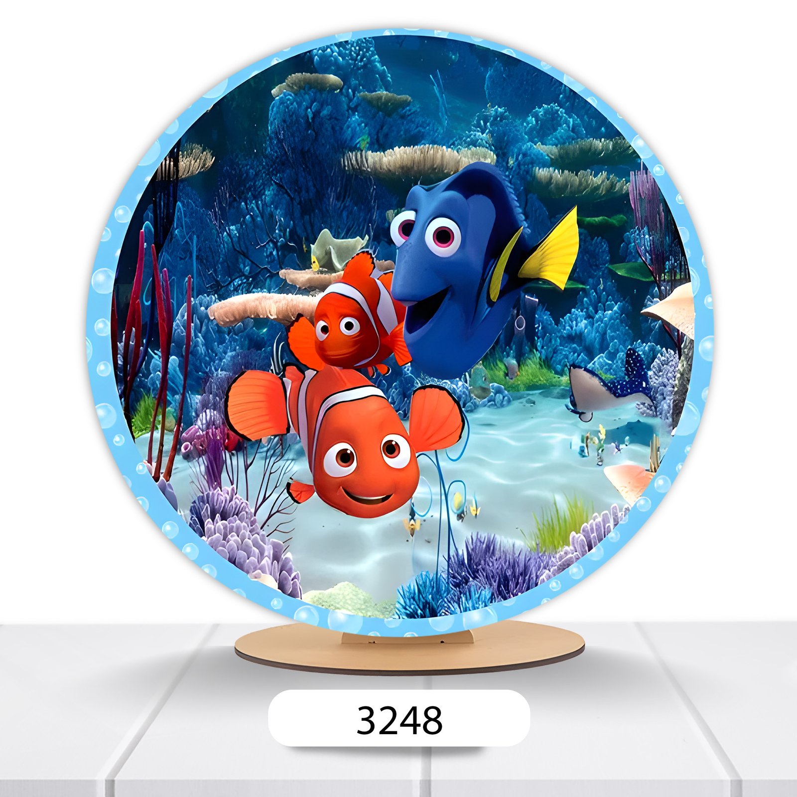 Painel Redondo Procurando Nemo 50x50cm