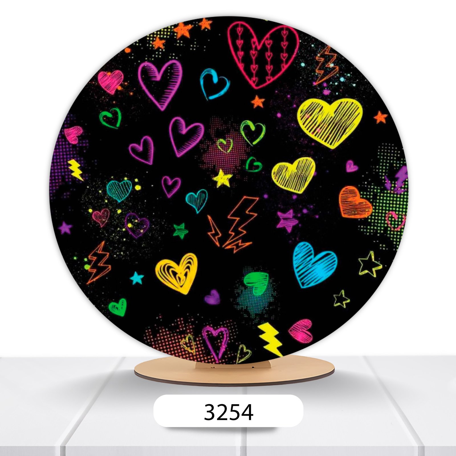 Painel Redondo Neon 50x50cm - Imagem 4