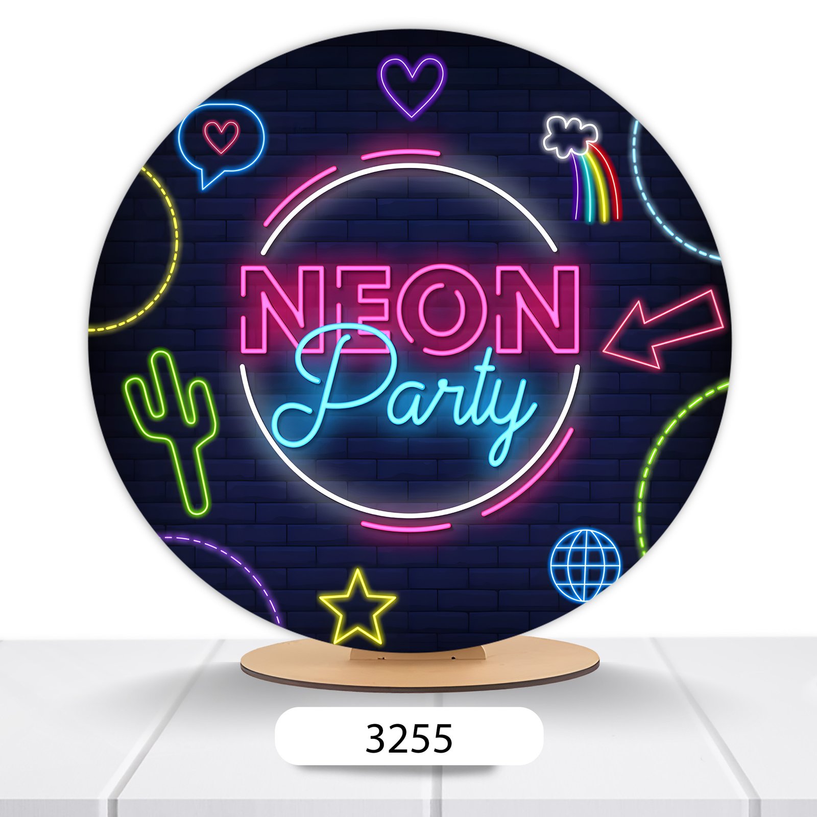 Painel Redondo Neon 50x50cm - Imagem 5