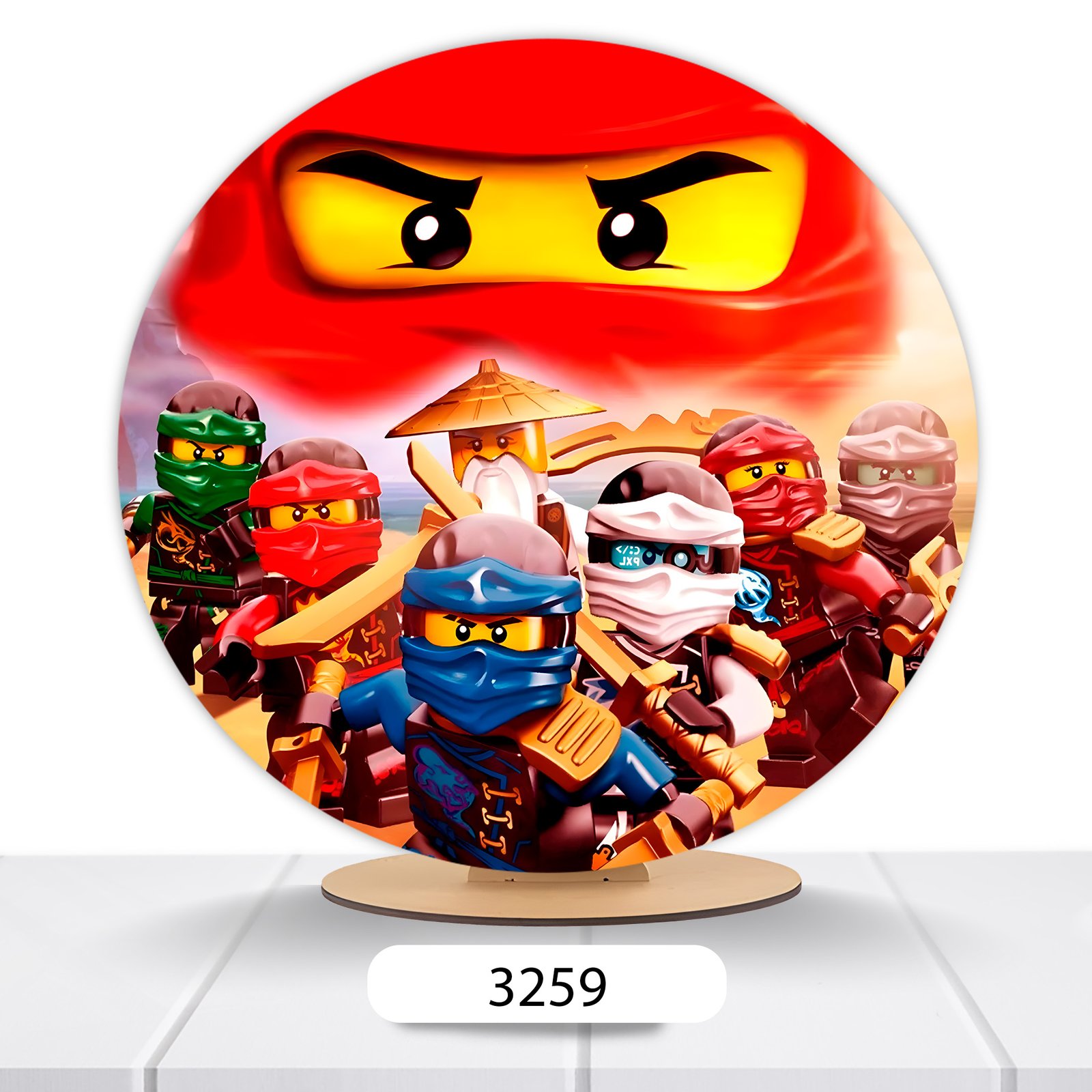 Painel Redondo Ninjago 50x50cm - Imagem 2