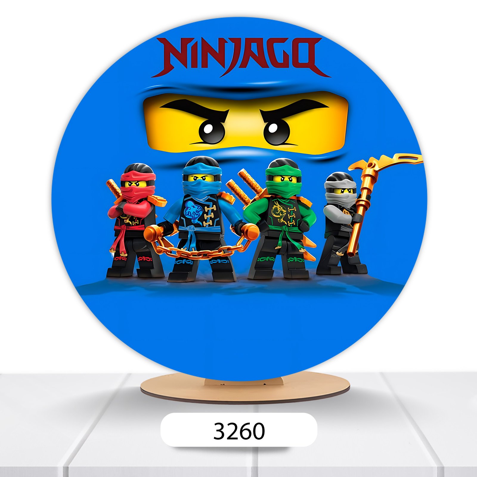 Painel Redondo Ninjago 50x50cm - Imagem 3