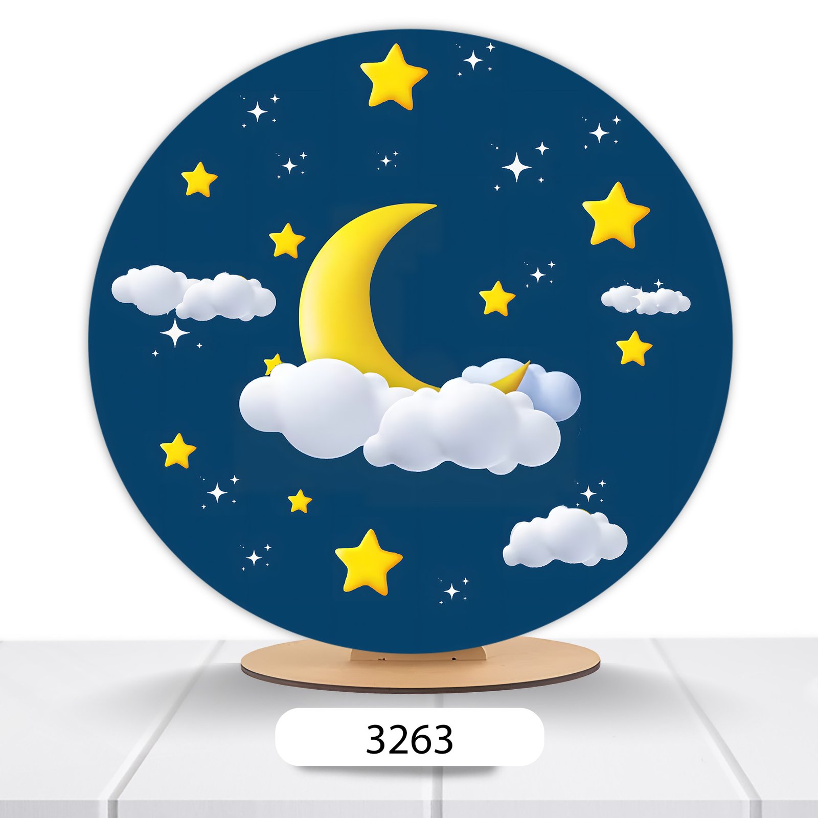 Painel Redondo Noite/Estrela 50x50cm - Imagem 3