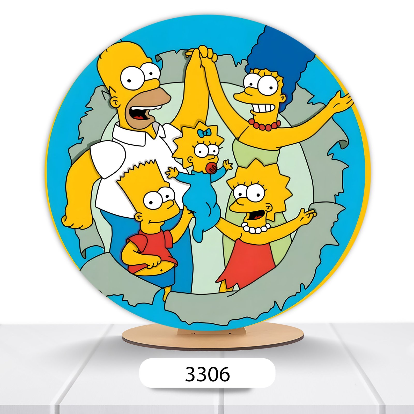 Painel Redondo Os Simpsons 50x50cm - Imagem 4