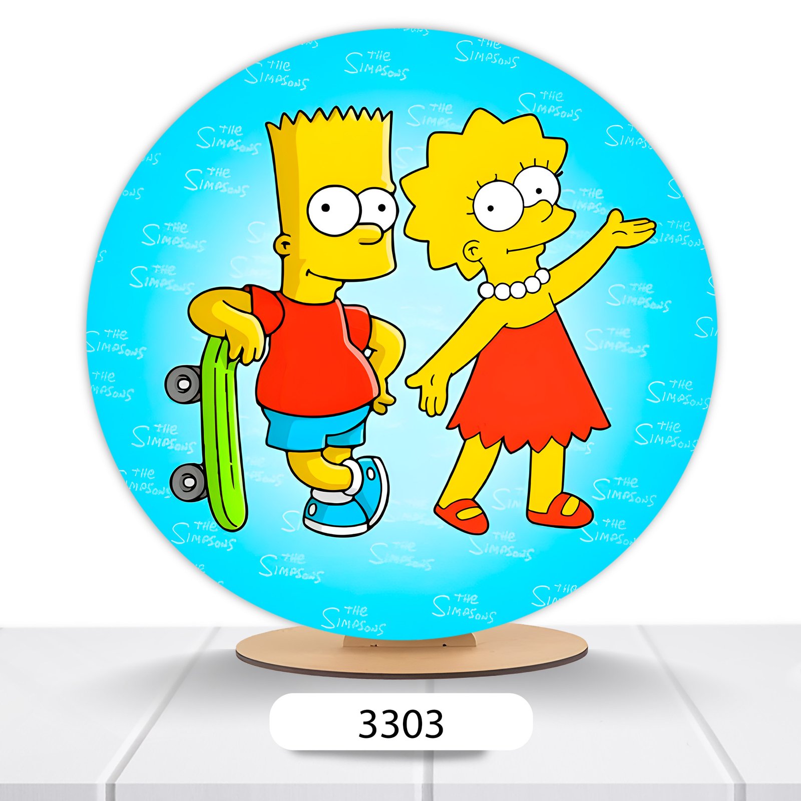 Painel Redondo Os Simpsons 50x50cm