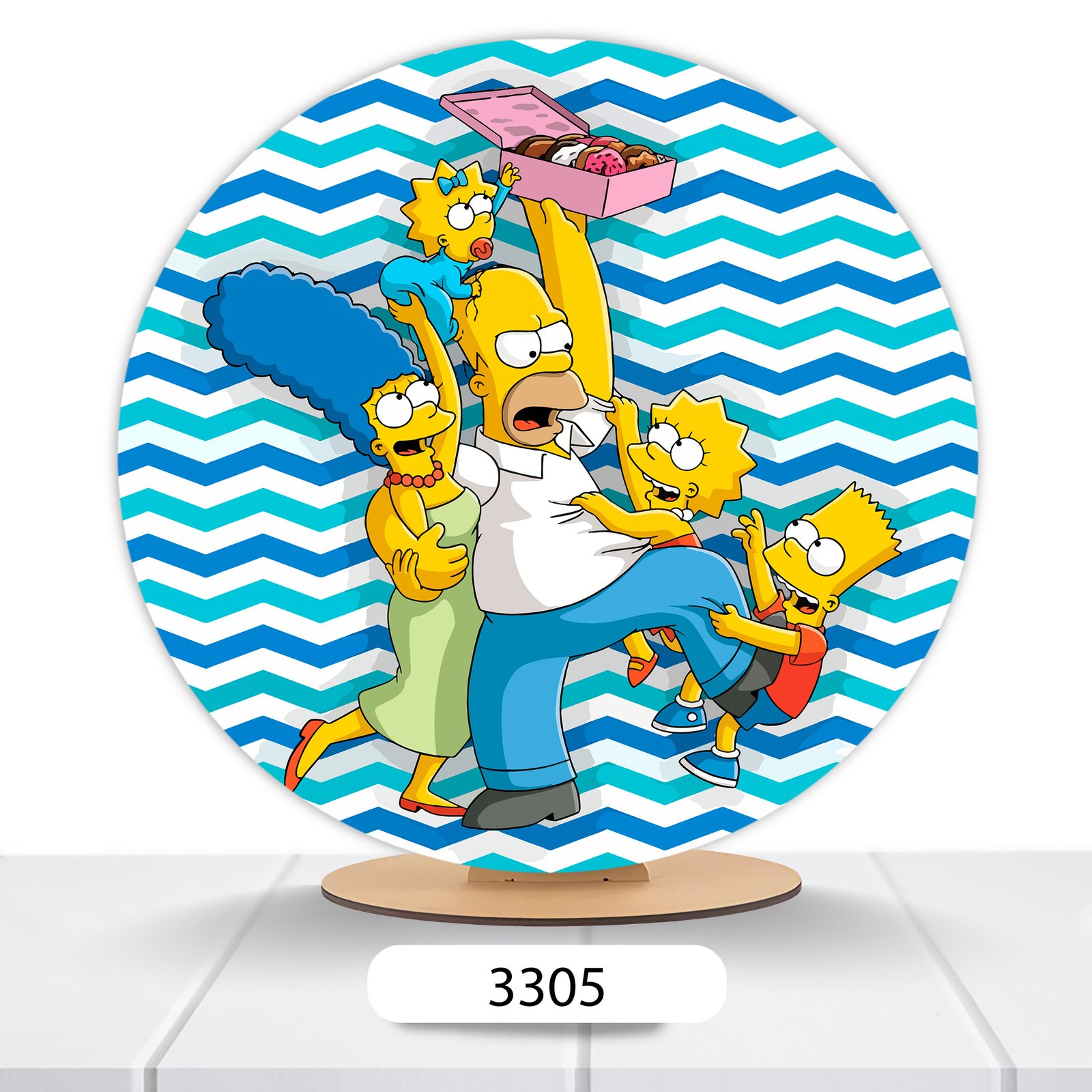 Painel Redondo Os Simpsons 50x50cm - Imagem 3