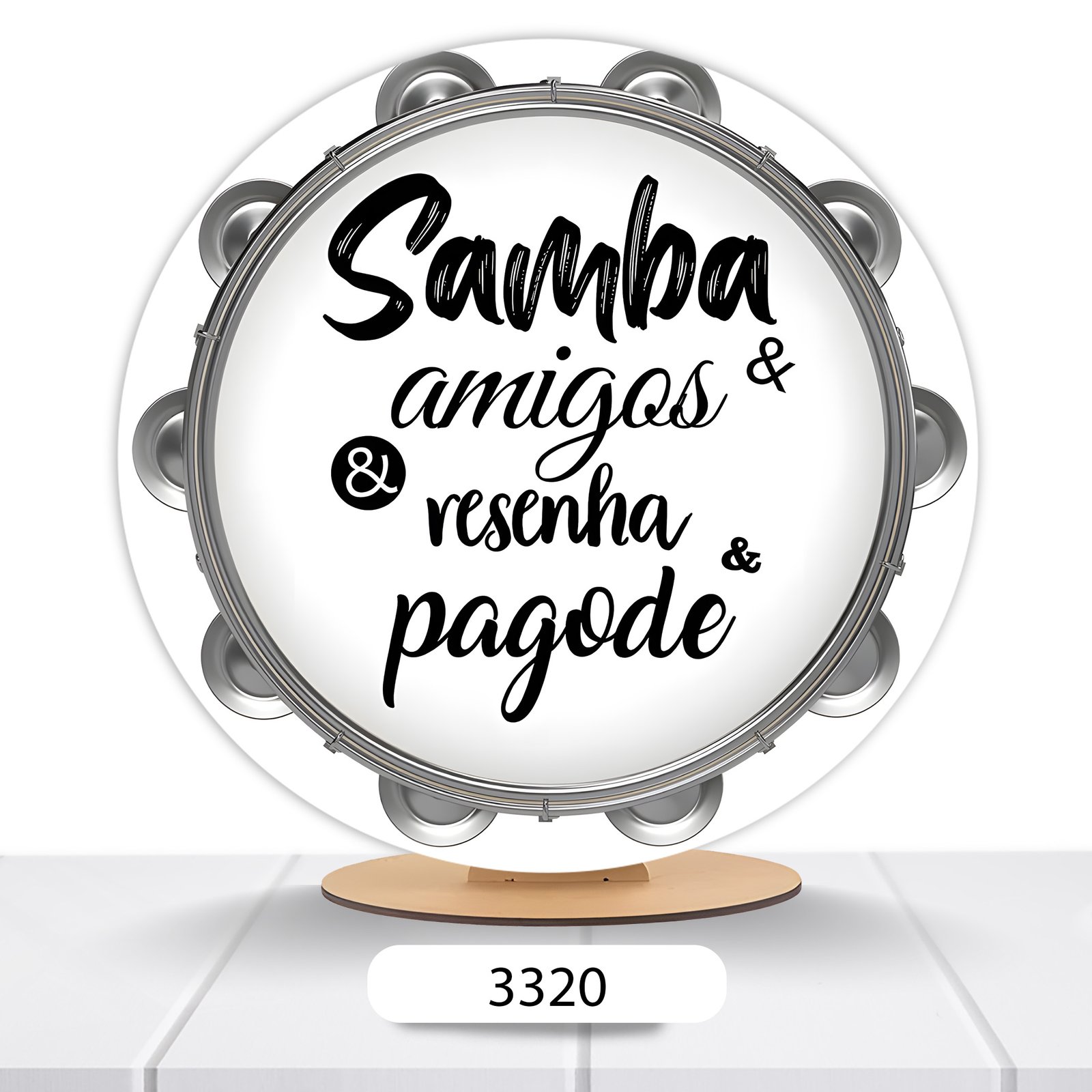 Painel Redondo Pagode - Samba 50x50cm - Imagem 2